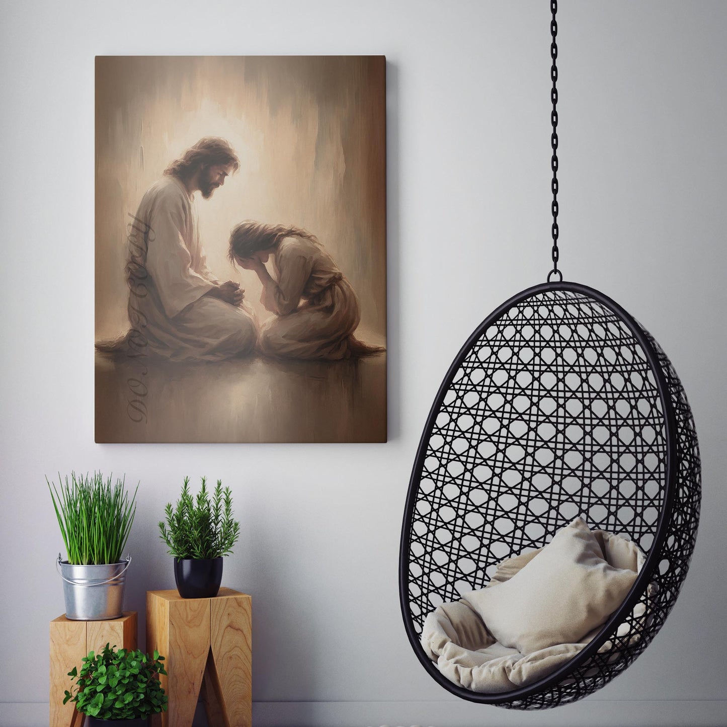 Jesus Christ And Young Girl