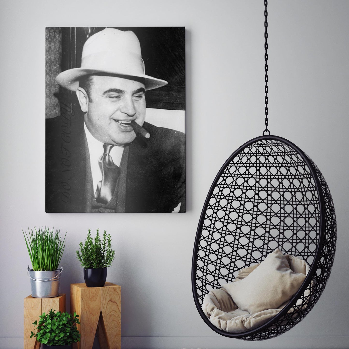 Al Capone Smoking A Cigar