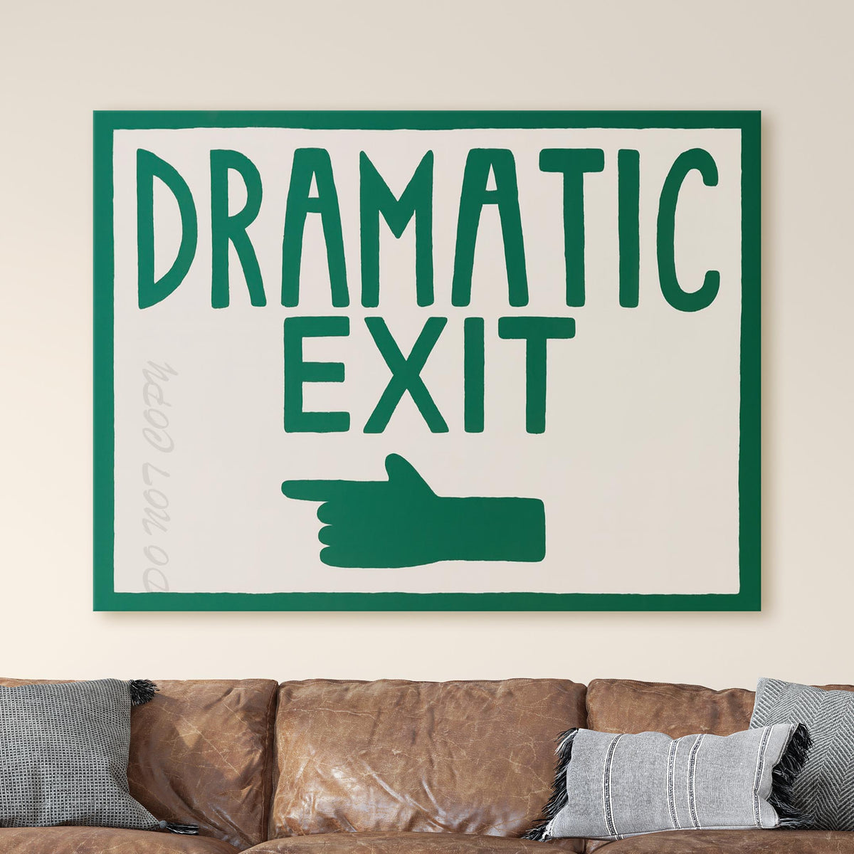 Dramatic Exit Left Wall Sign