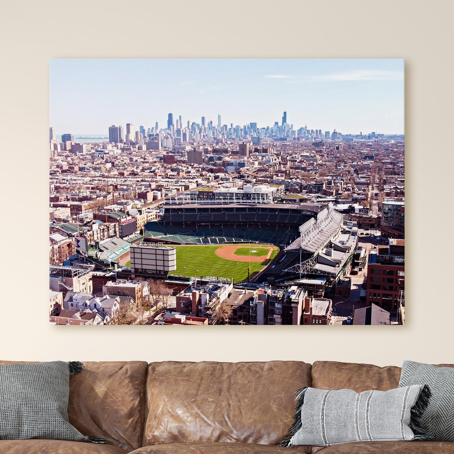 Wrigley Field & Chicago Skyline