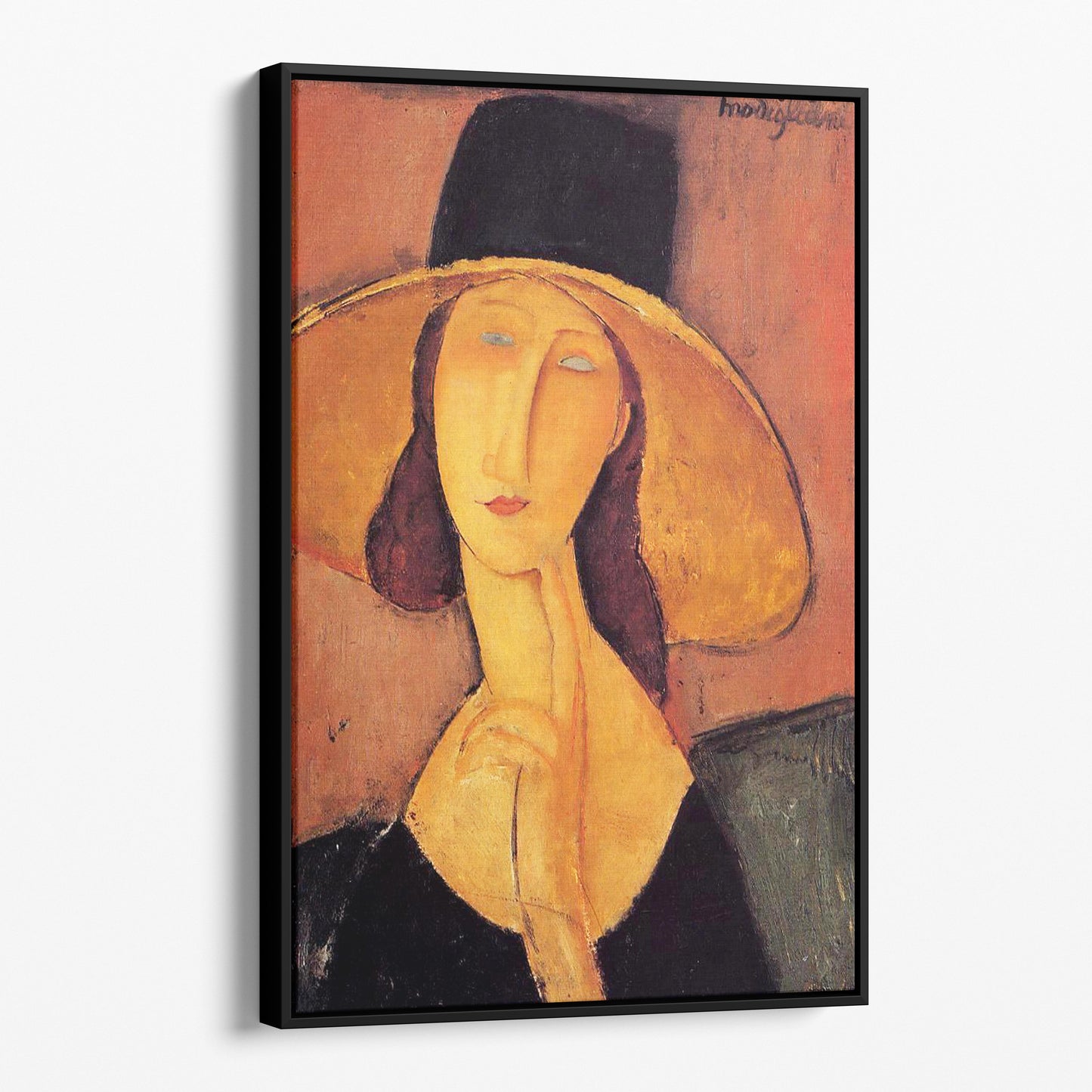Portrait of Jeanne Hebuterne in a Large Hat, c.1918-19 by Amedeo Modigliani