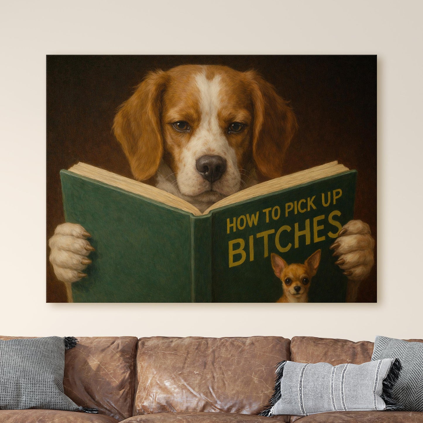 Brittany Dog Reading Dating Book