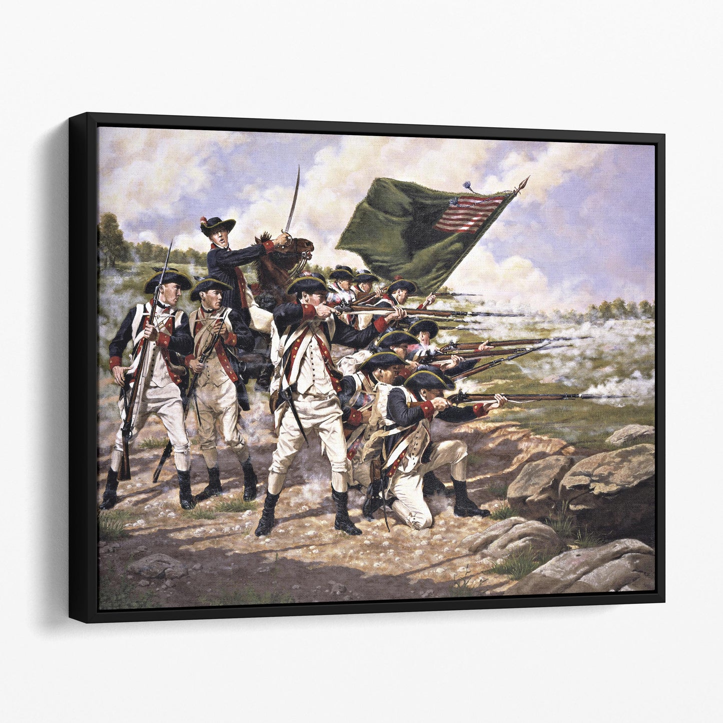 The Delaware Regiment At The Battle of Long Island by Domenick D'Andrea