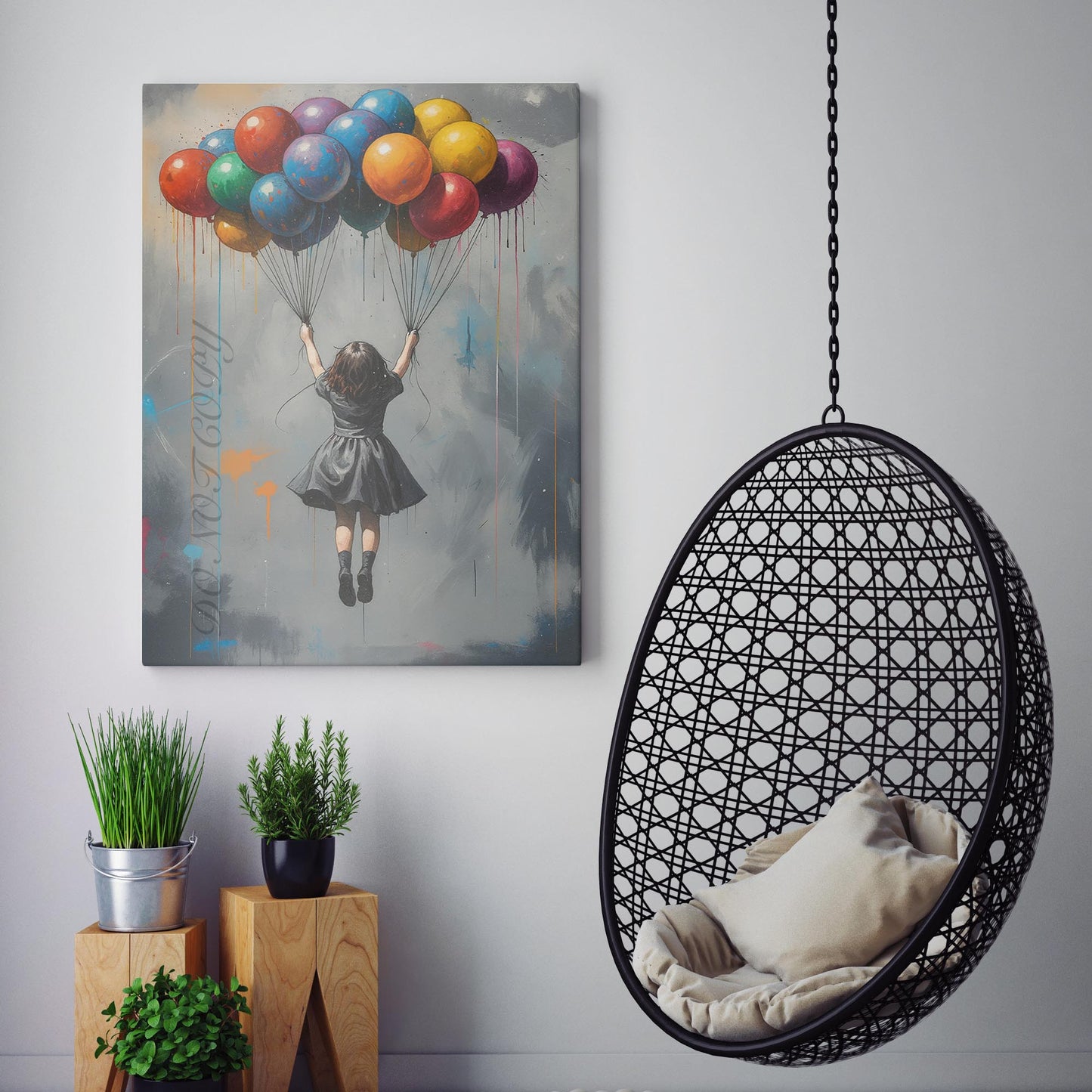 Holding On To Balloons Banksy