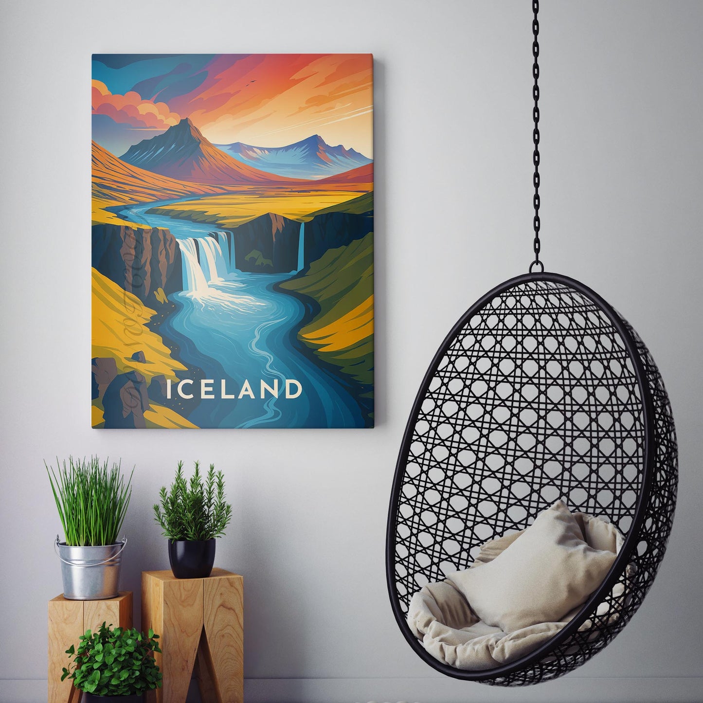 Iceland Travel Poster