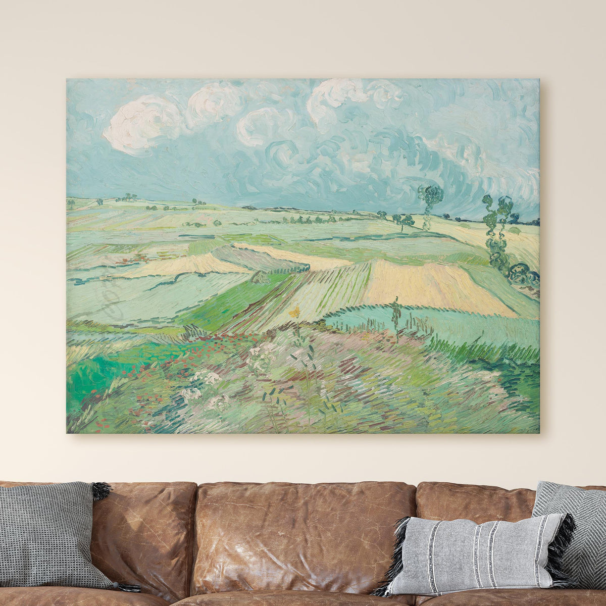 Wheat Fields at Auvers Under Clouded Sky by Van Gogh