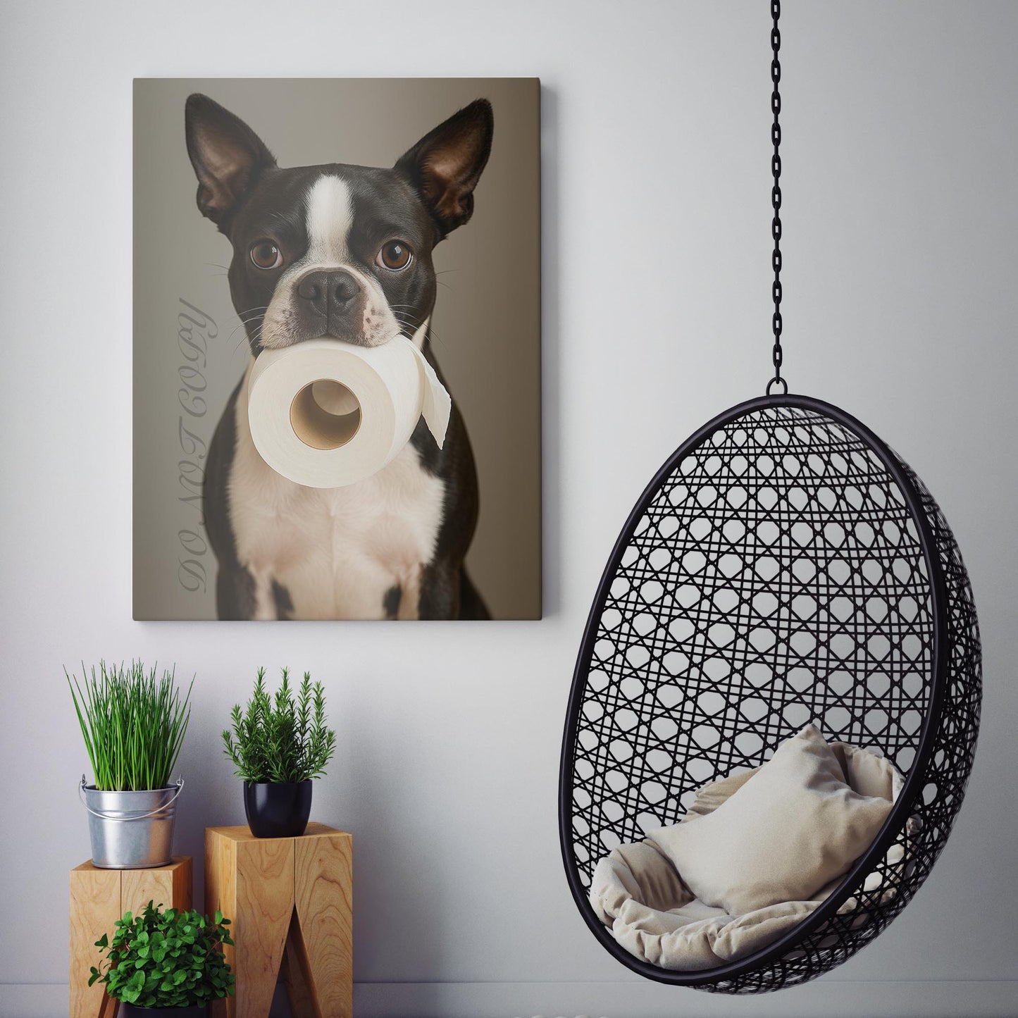 Boston Terrier Dog Toilet Paper