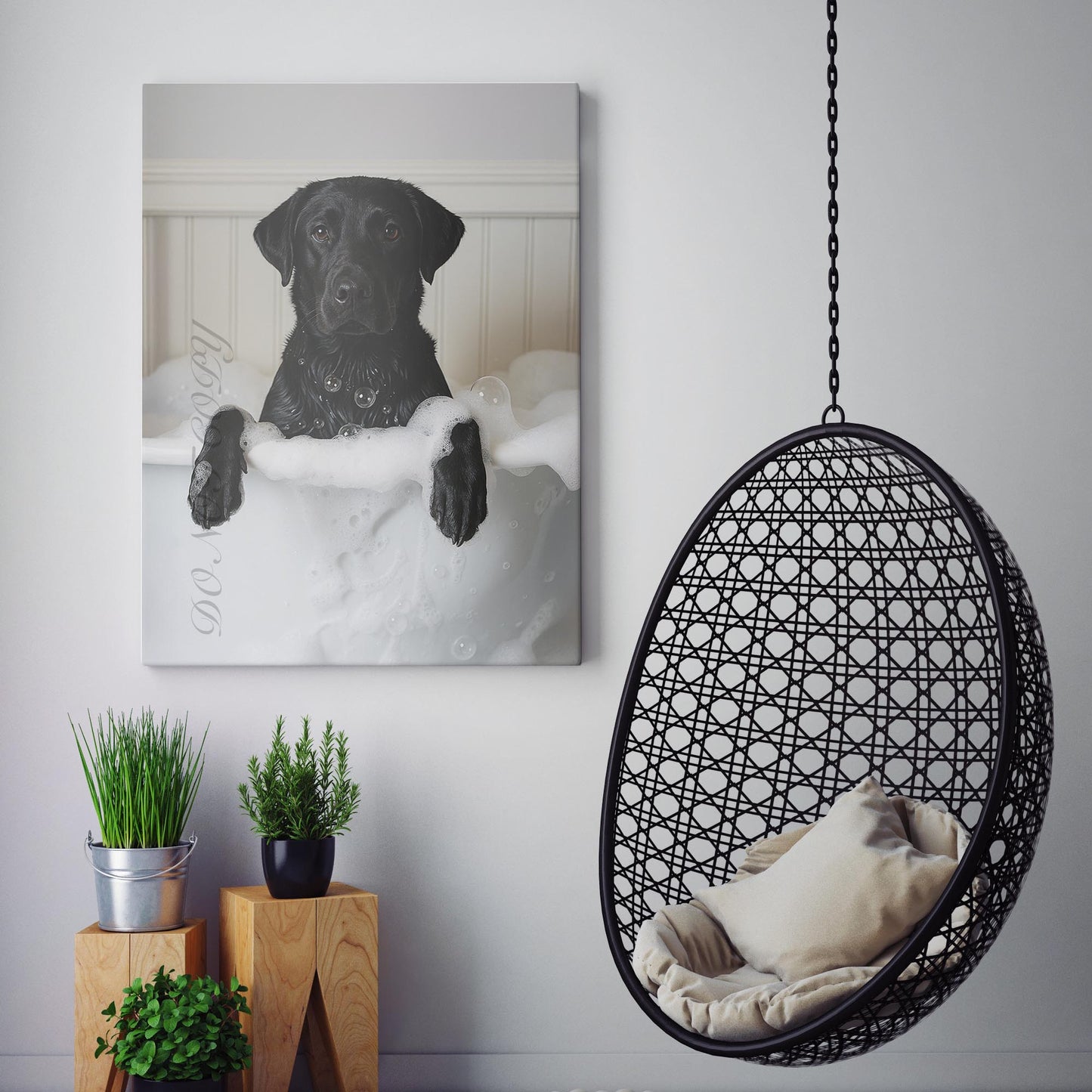 Black Labrador Dog Bubble Bath