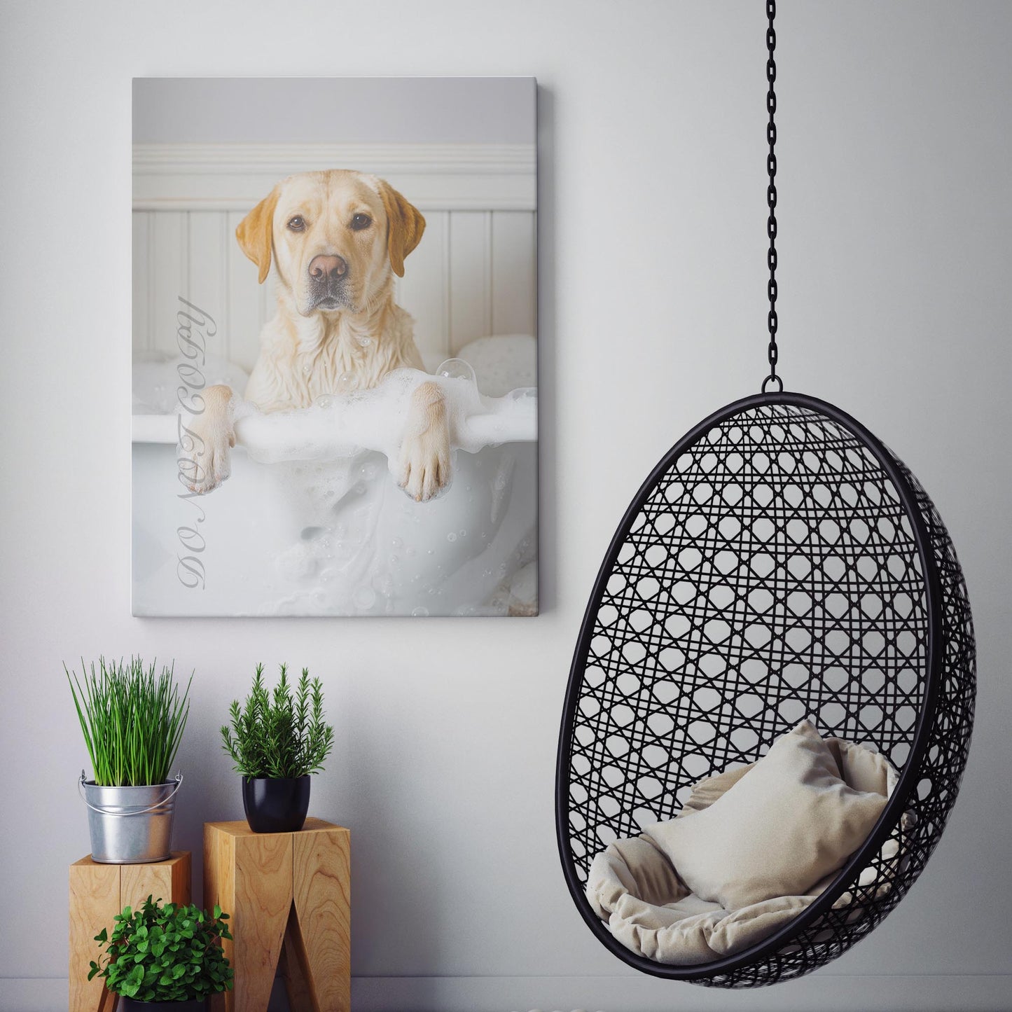 Yellow Labrador Retriever Dog Bubble Bath