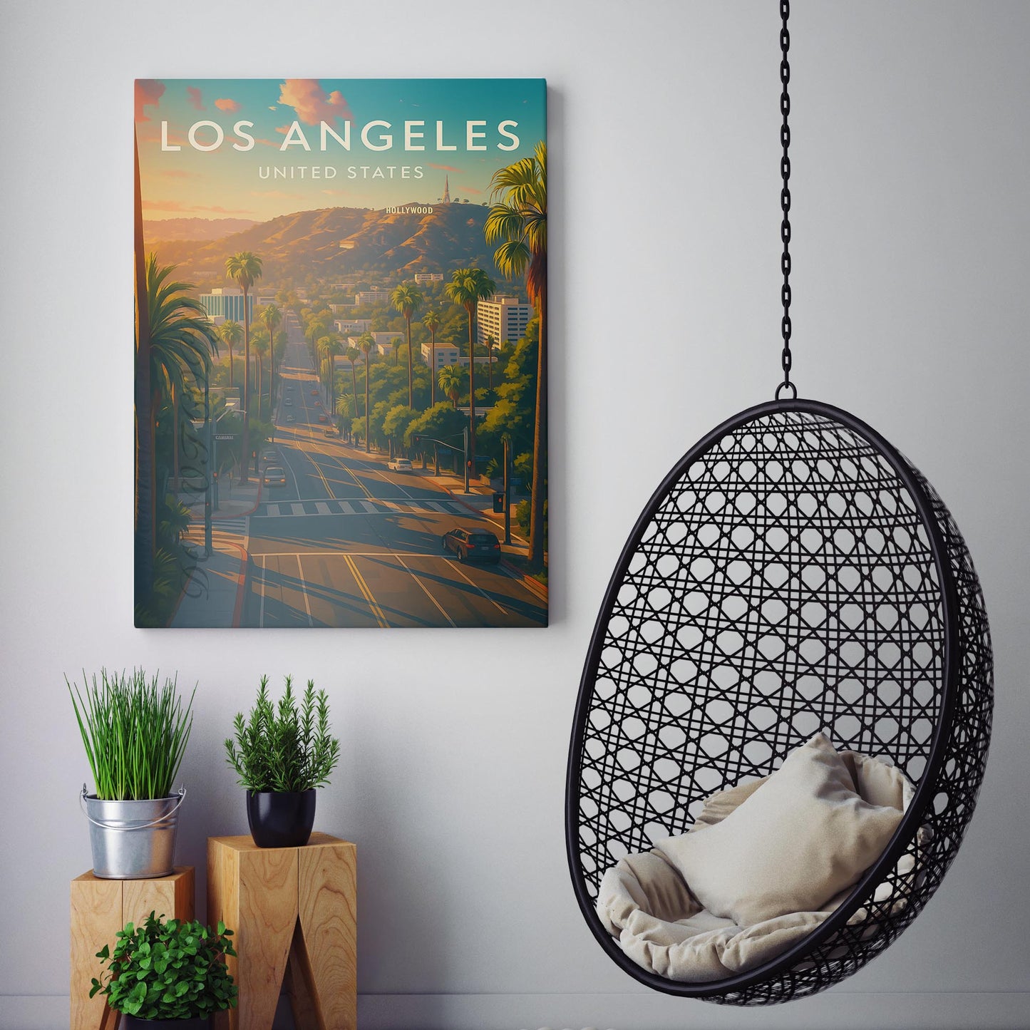 Los Angeles California Vintage Travel Poster