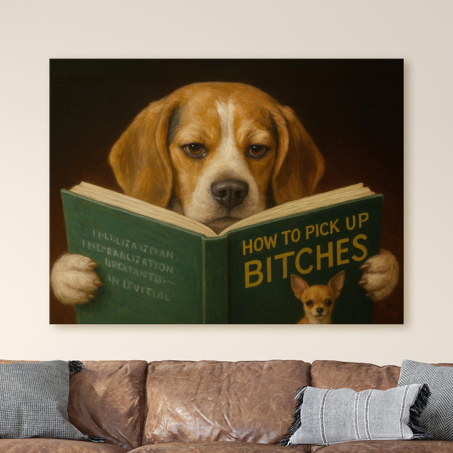 Beagle Dog Reading Dating Book