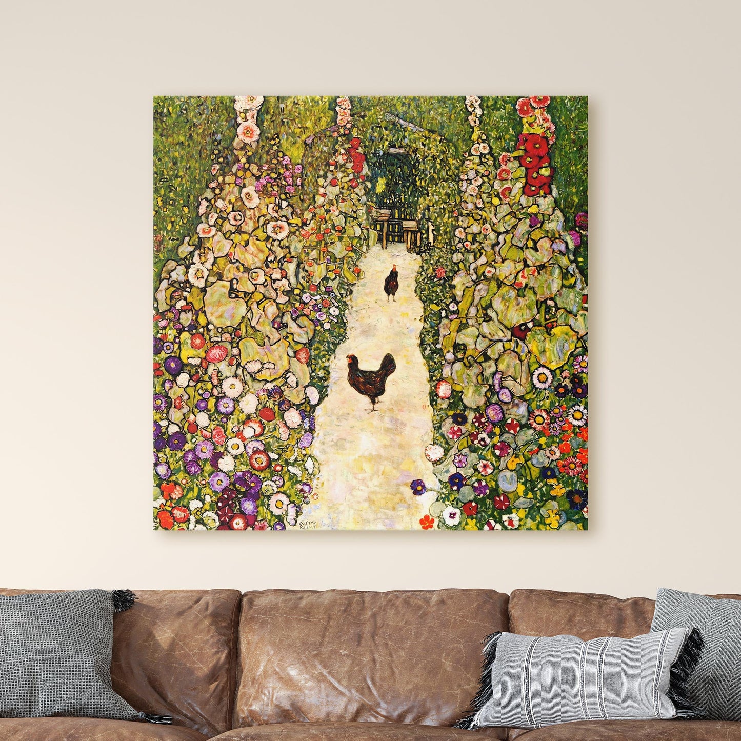 Garden Path With Chickens by Gustav Klimt