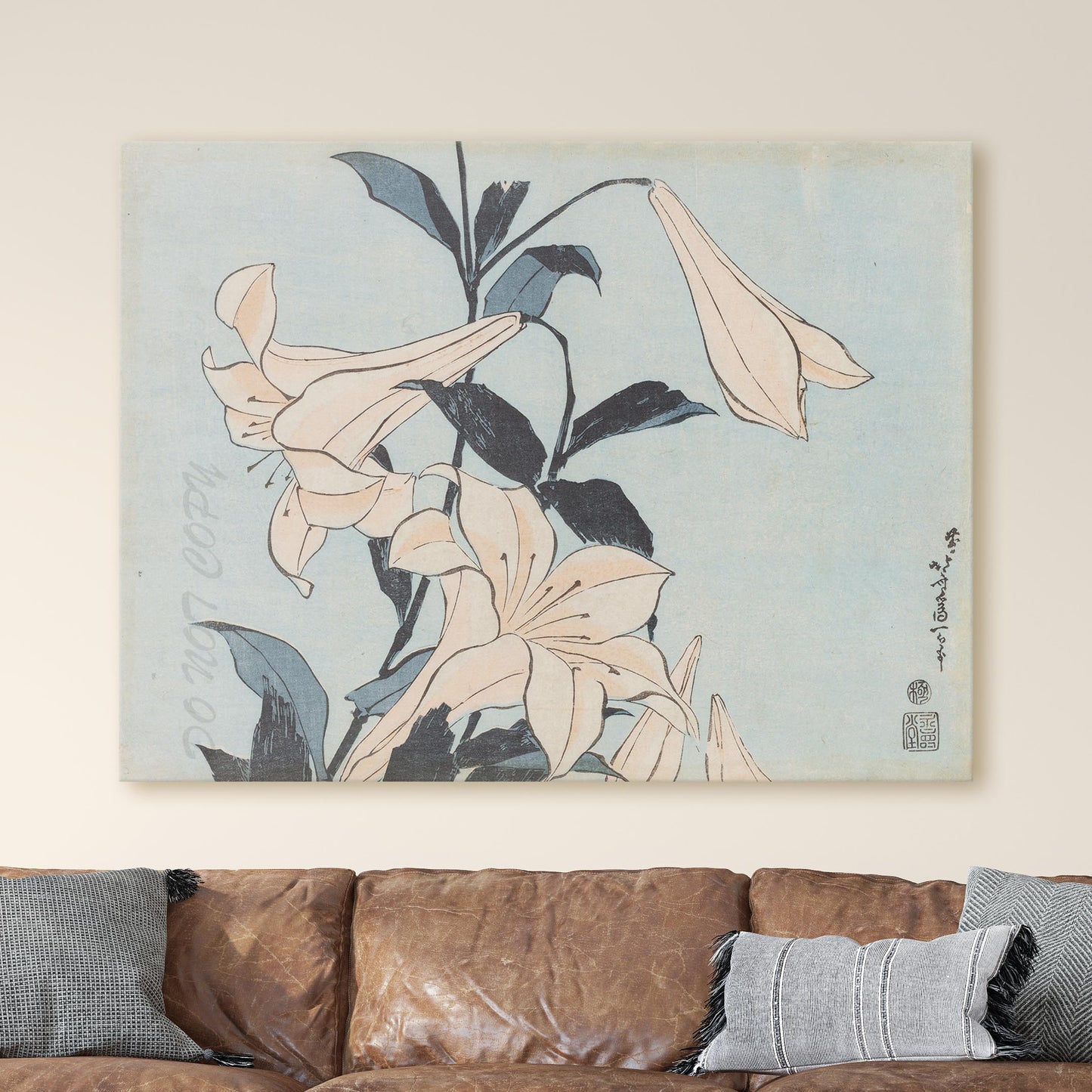 Lilies 1830 by Hokusai