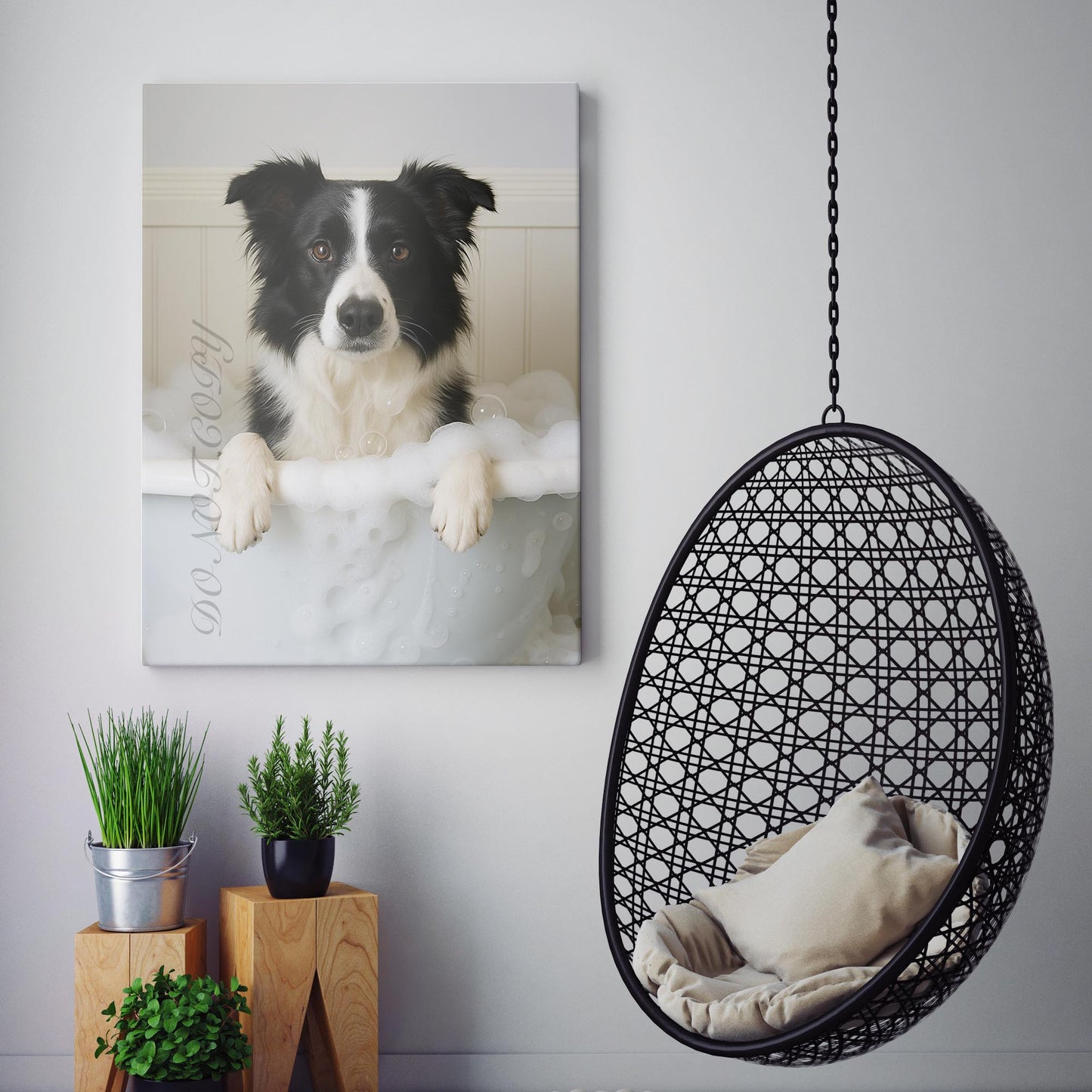 Border Collie Dog Bubble Bath