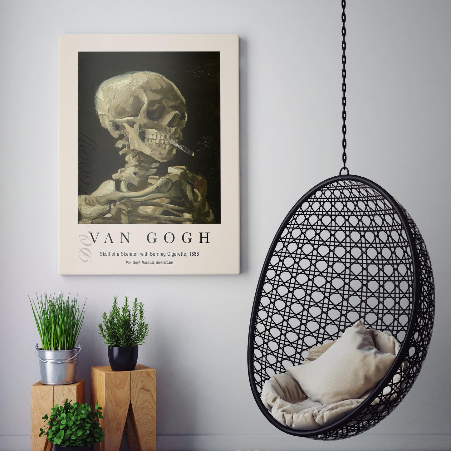 Vincent Van Gogh: Skull of a Skeleton with Burning Cigarette