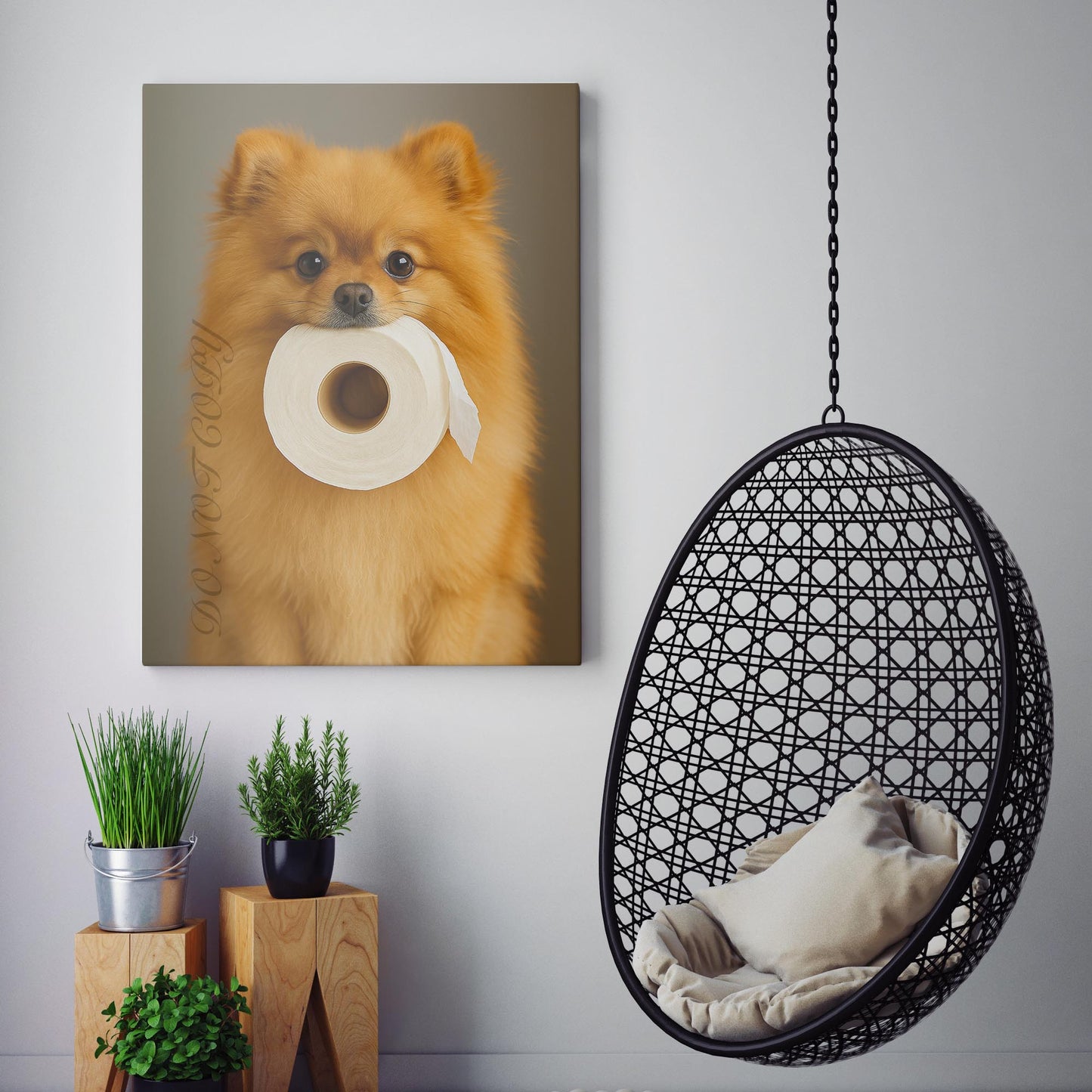 Pomeranian Dog Toilet Paper