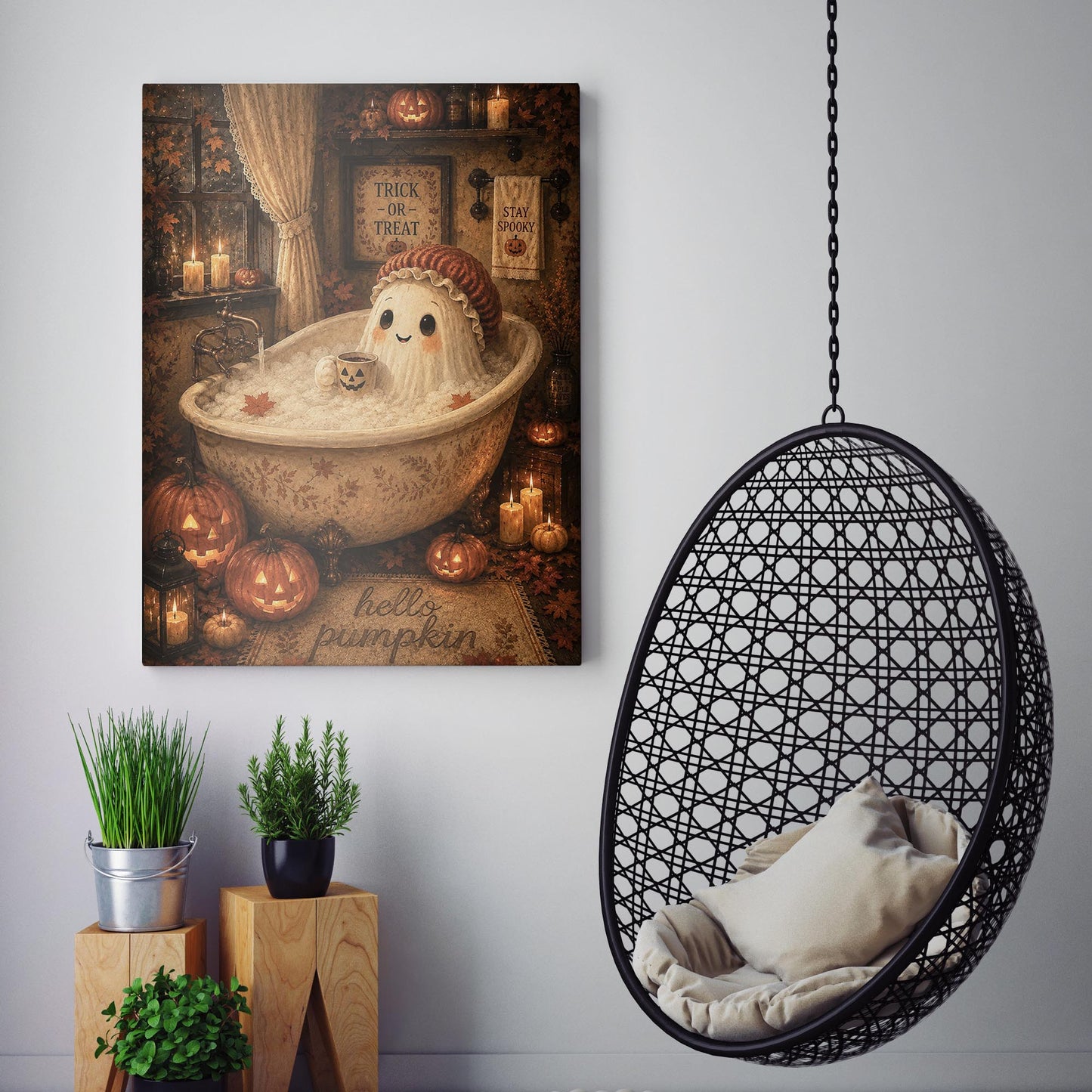 Cozy Ghost Pumpkin Bath
