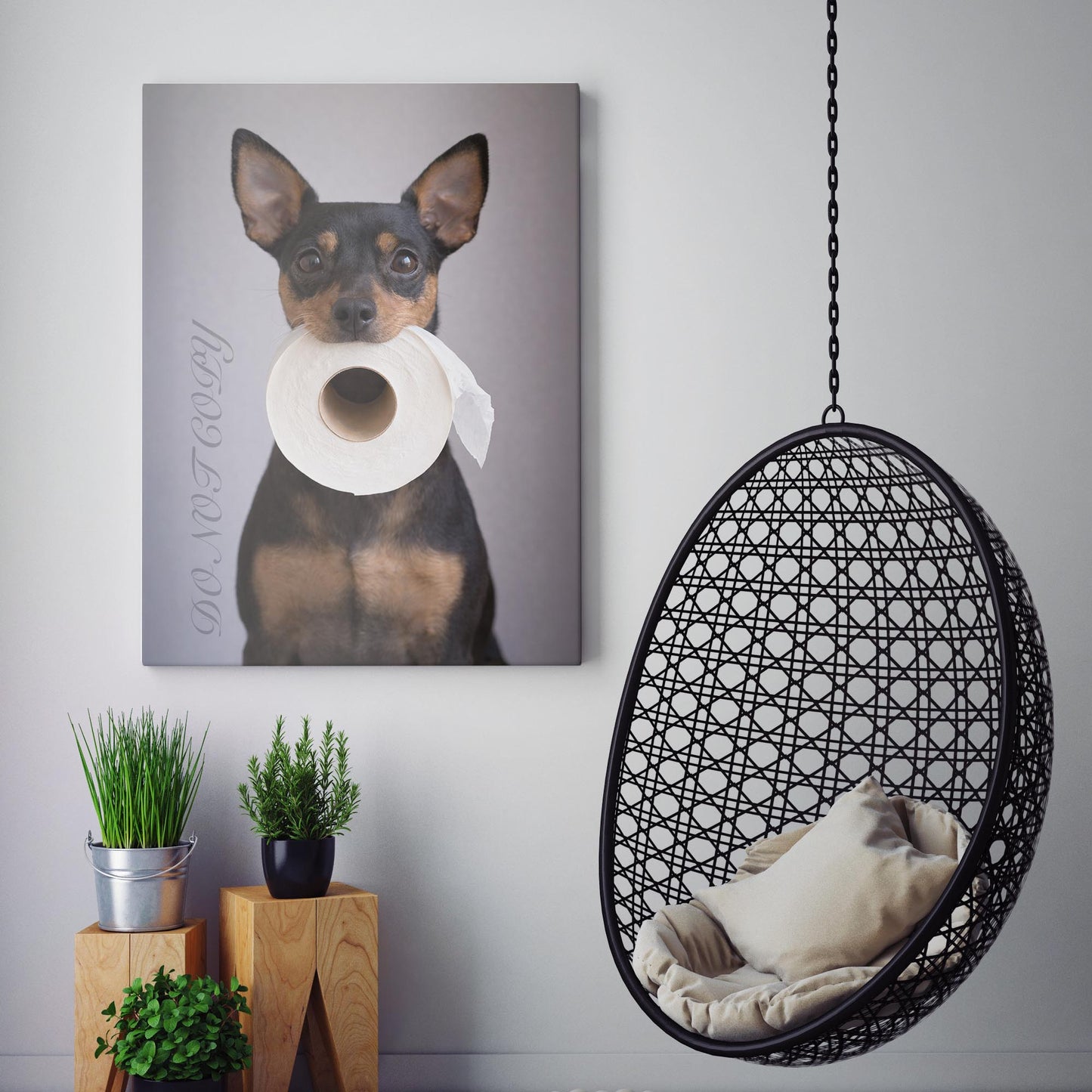 Miniature Pinscher Dog Toilet Paper
