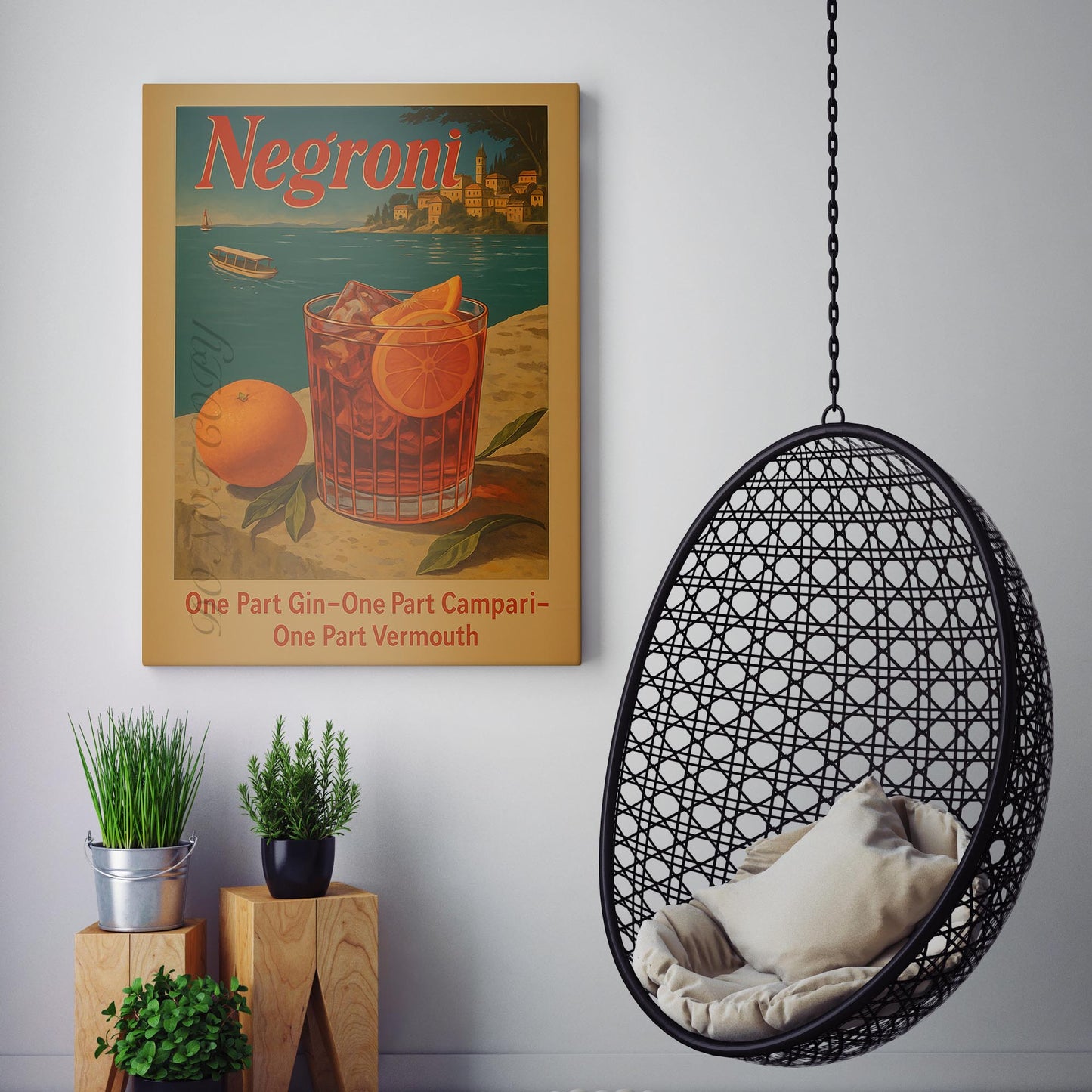 Negroni Vintage Drinking Poster