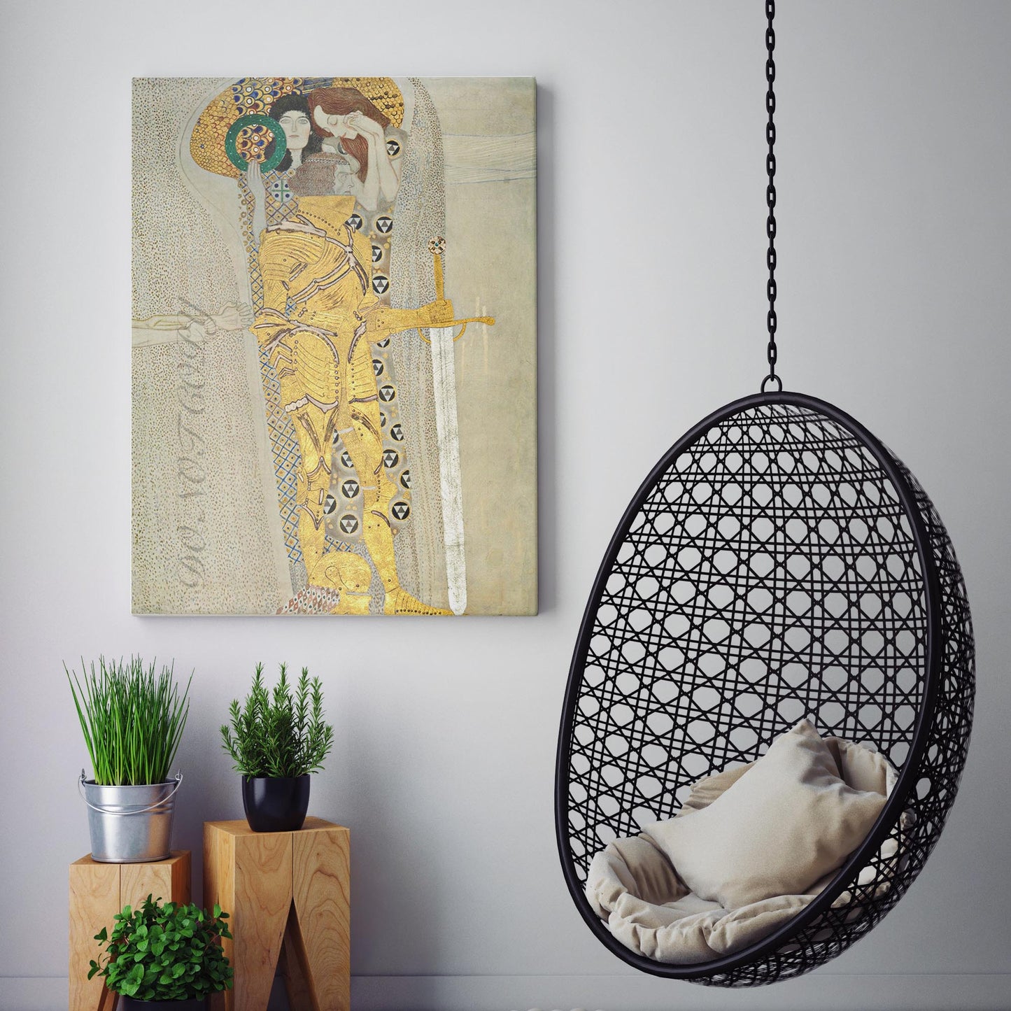 Detail Of The Knight, Beethoven Frieze, 1902 by Gustav Klimt