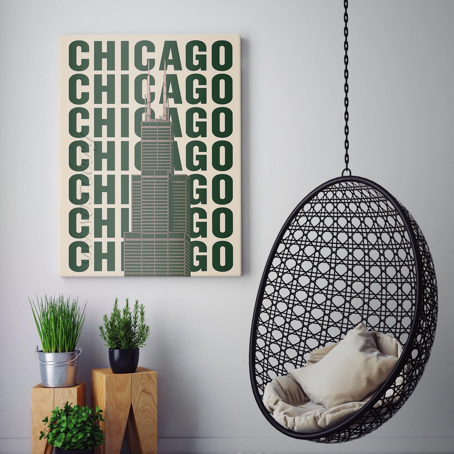 Chicago Retro City Poster