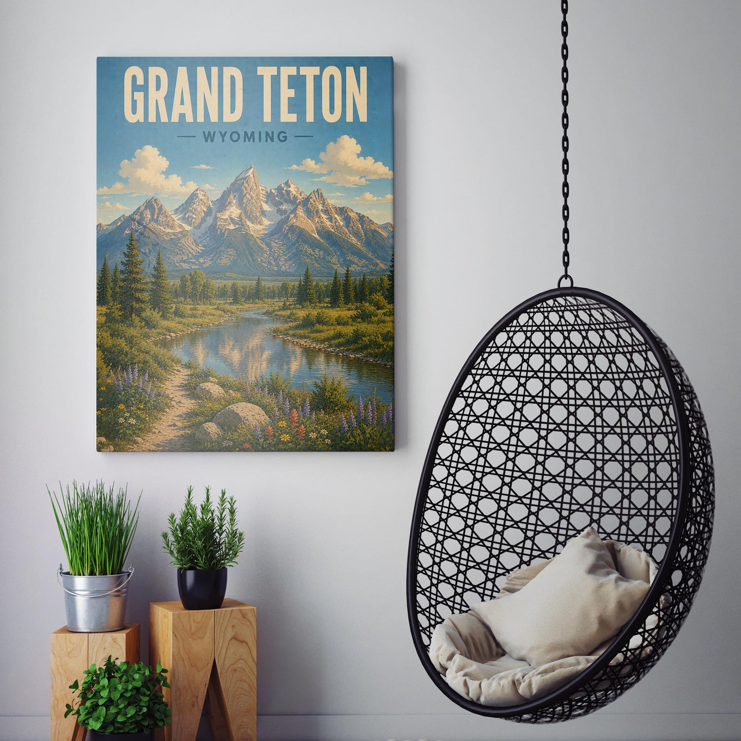 Grand Teton Wyoming Travel Poster