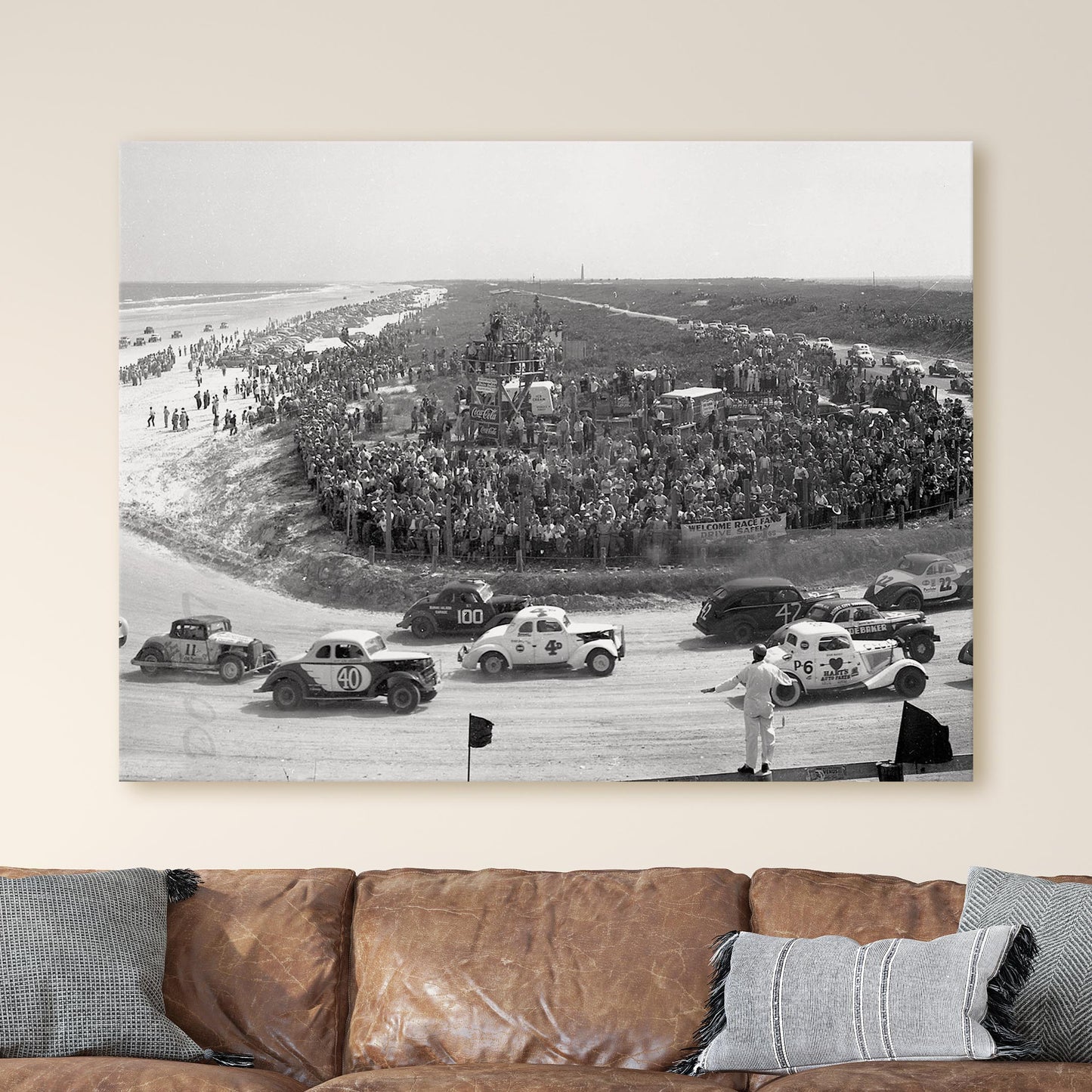 Early Days Daytona 500 On the Beach Stock Car Racing