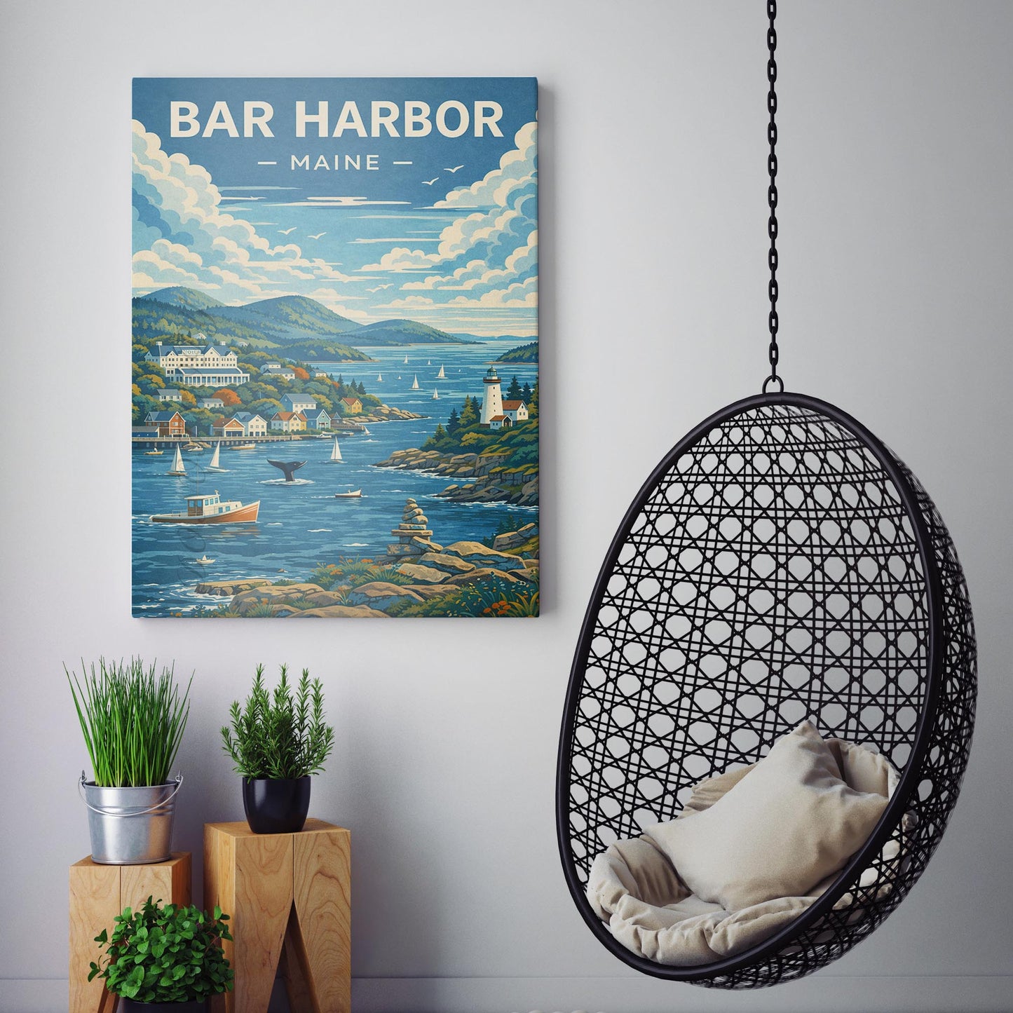 Bar Harbor Maine Travel Poster