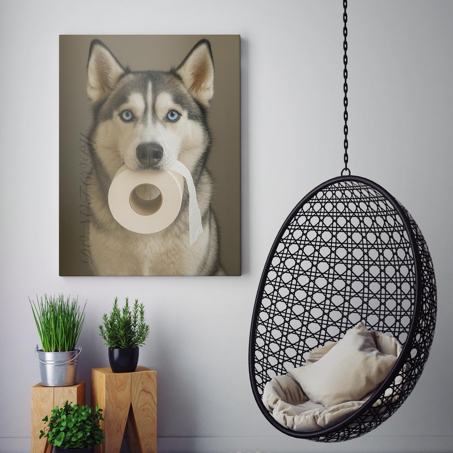 Husky Dog Toilet Paper