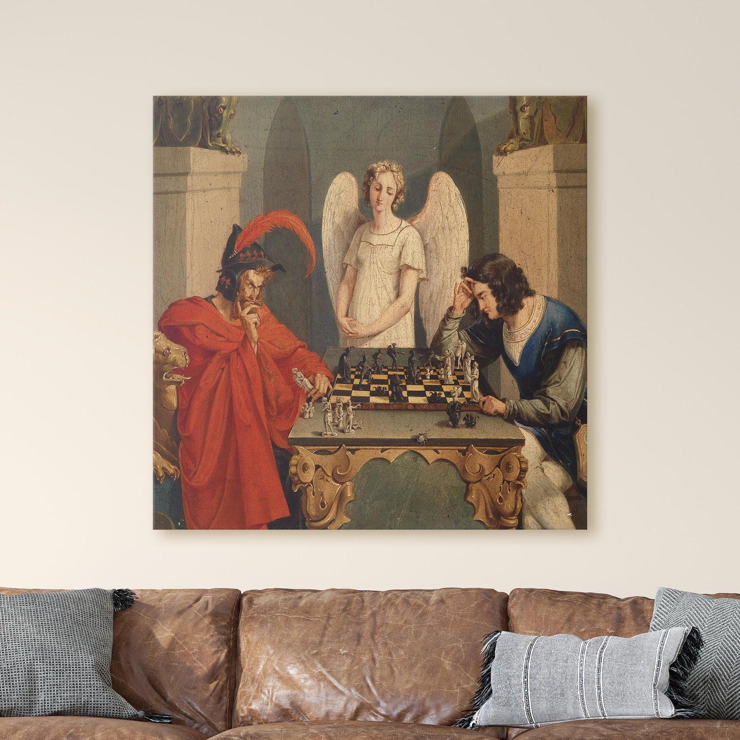 Checkmate - Faust And Mephistopheles Playing Chess
