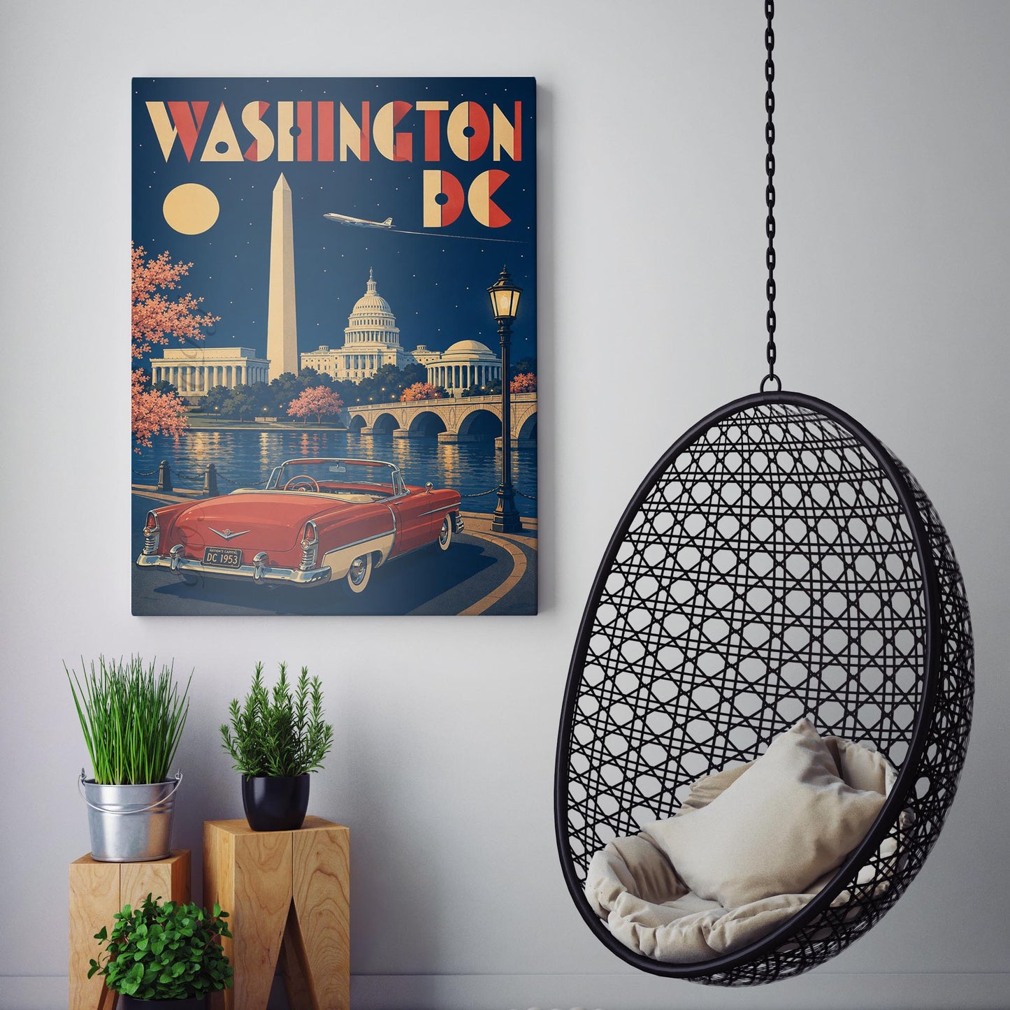 Washington DC Vintage Travel Poster