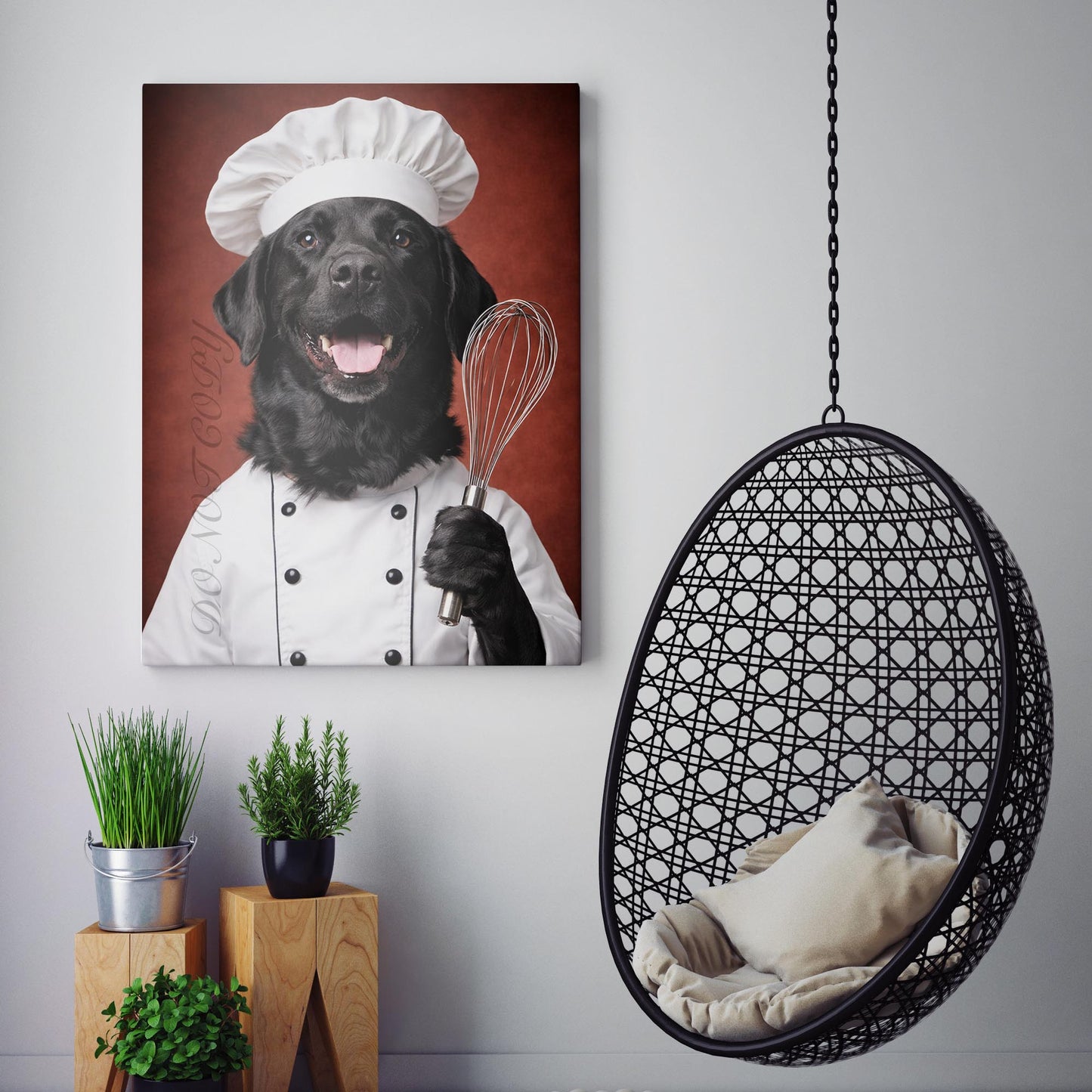 Black Labrador Kitchen Chef Dog