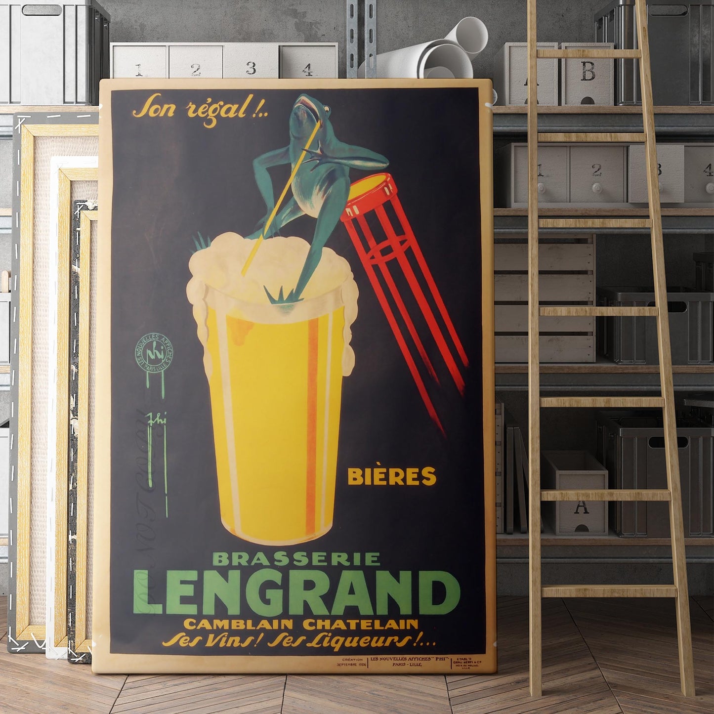 Brasserie Lengrand Frog Vintage Beer Ad