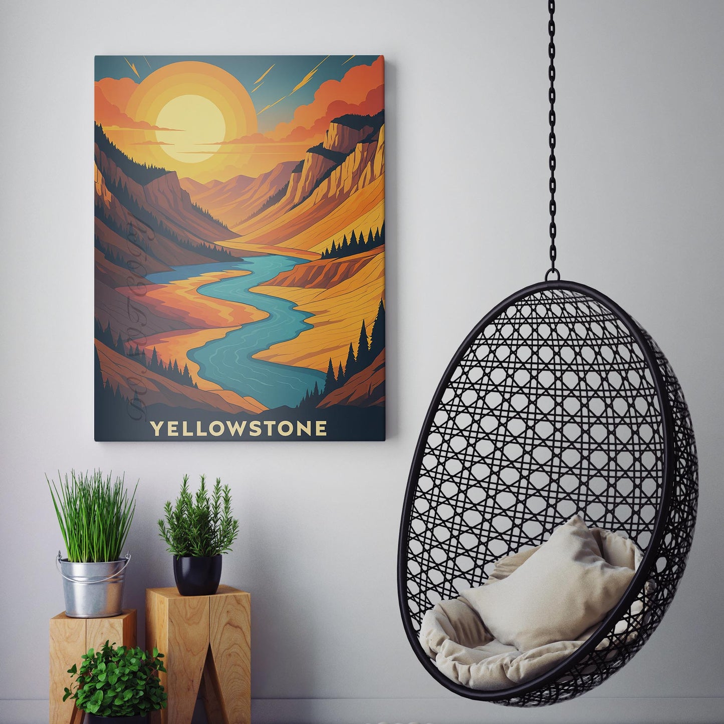 Yellowstone National Park Travel Poster