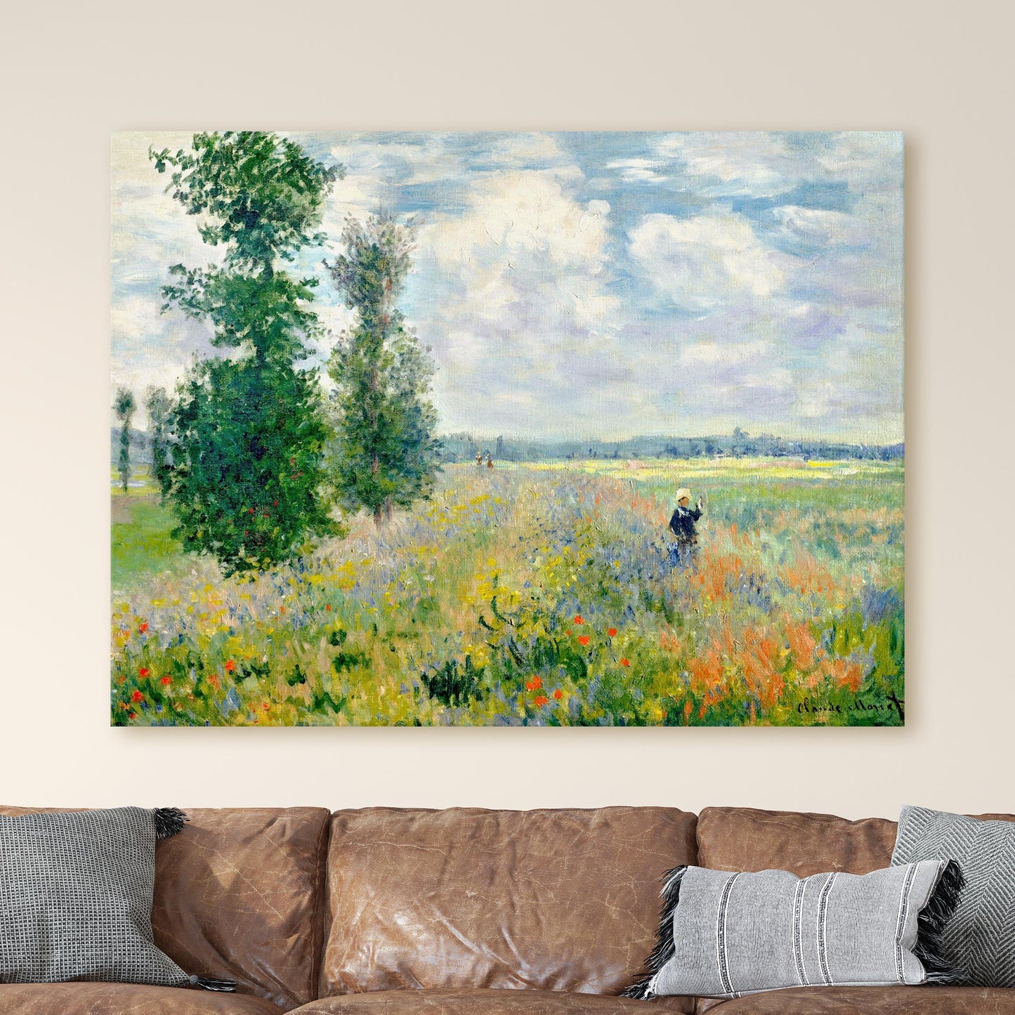 Poppy Fields Near Argenteuil by Claude Monet