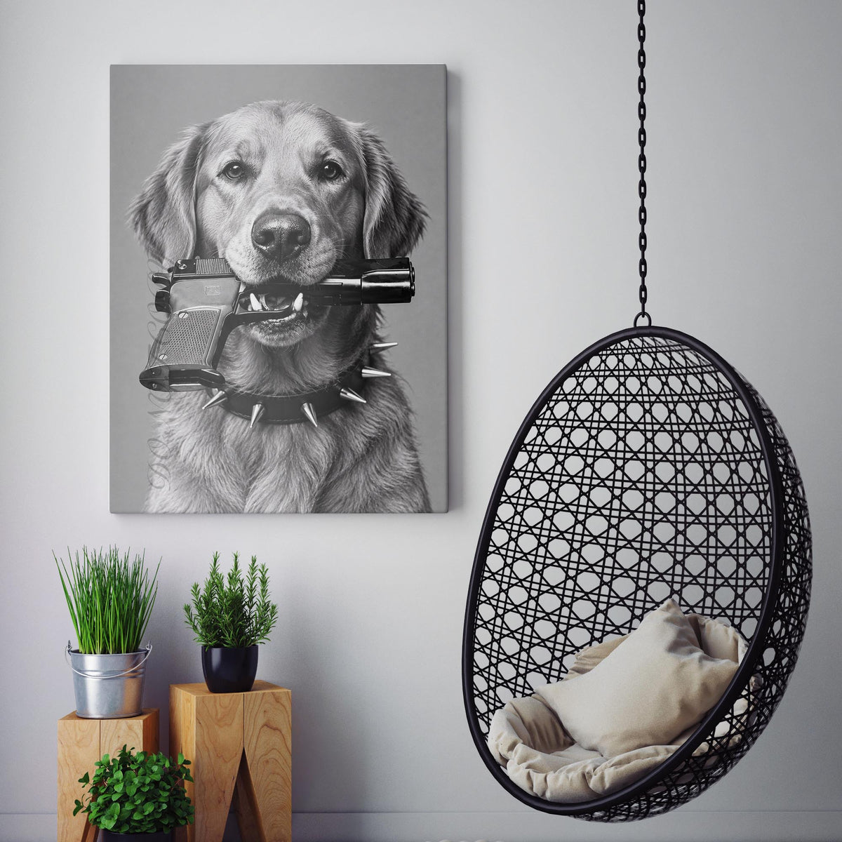 Golden Retriever Gun In Mouth