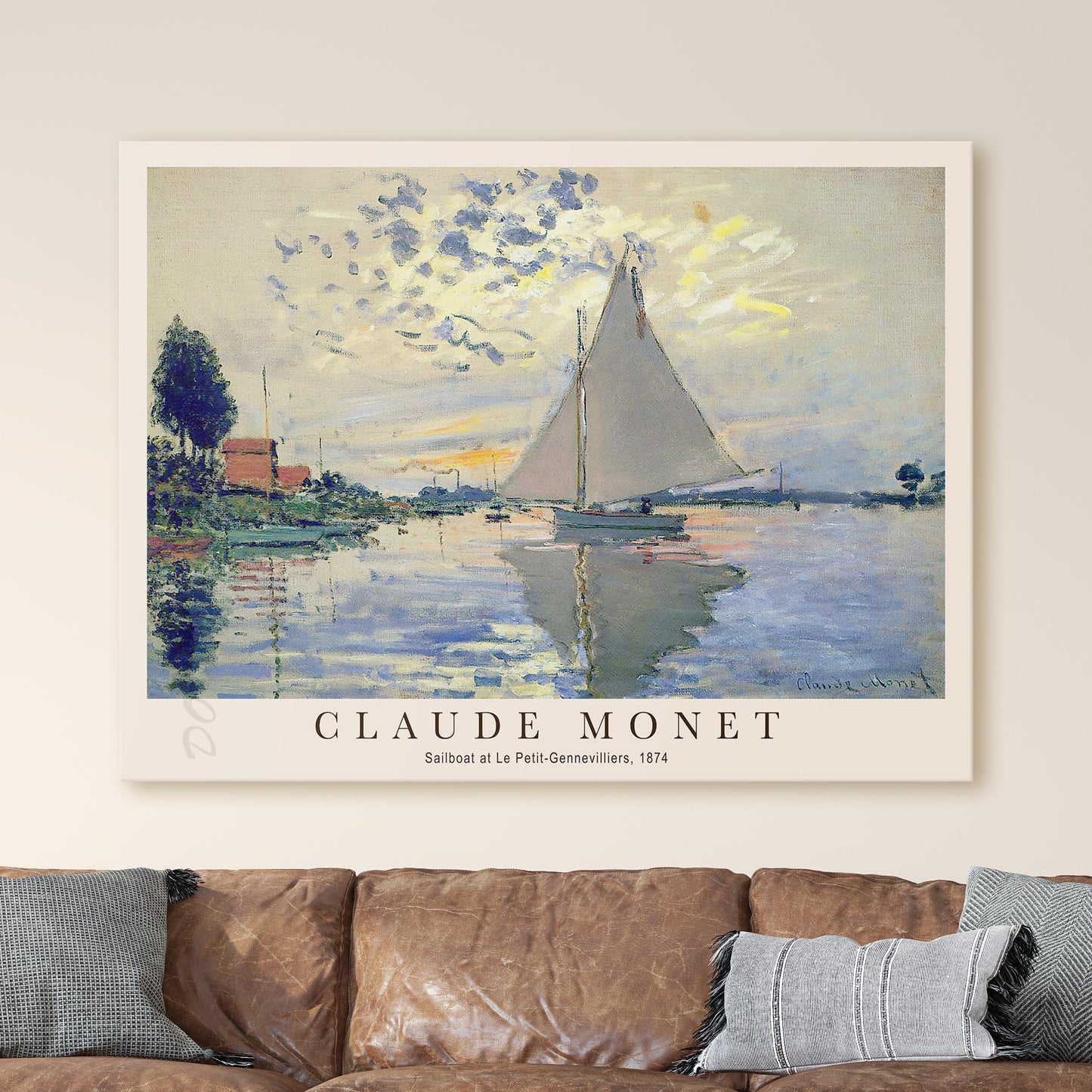 Claude Monet - Sailboat at Le Petit-Gennevilliers