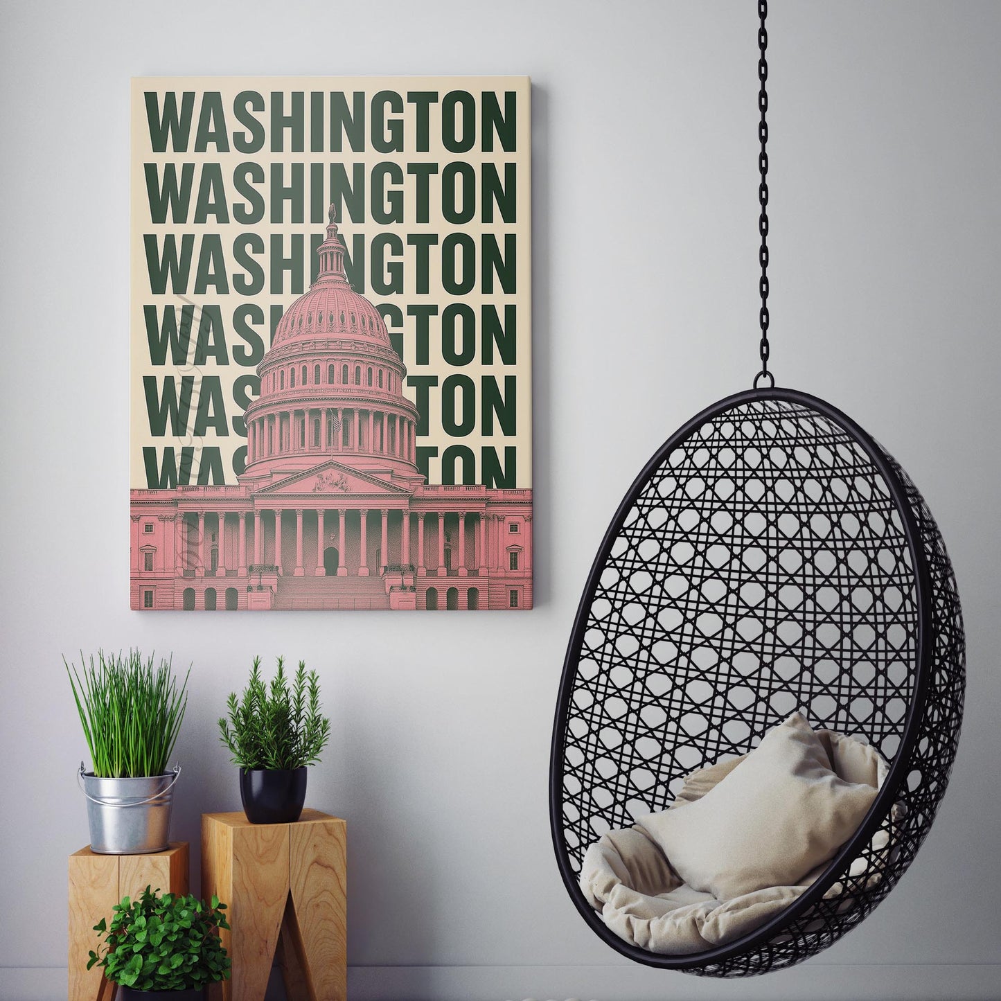 Washington DC Retro Poster