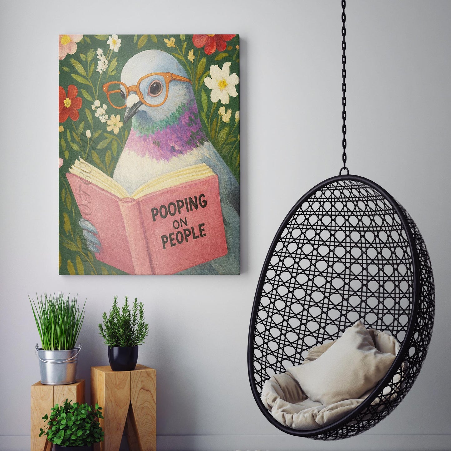 Pigeon Reading Pooping On People Book