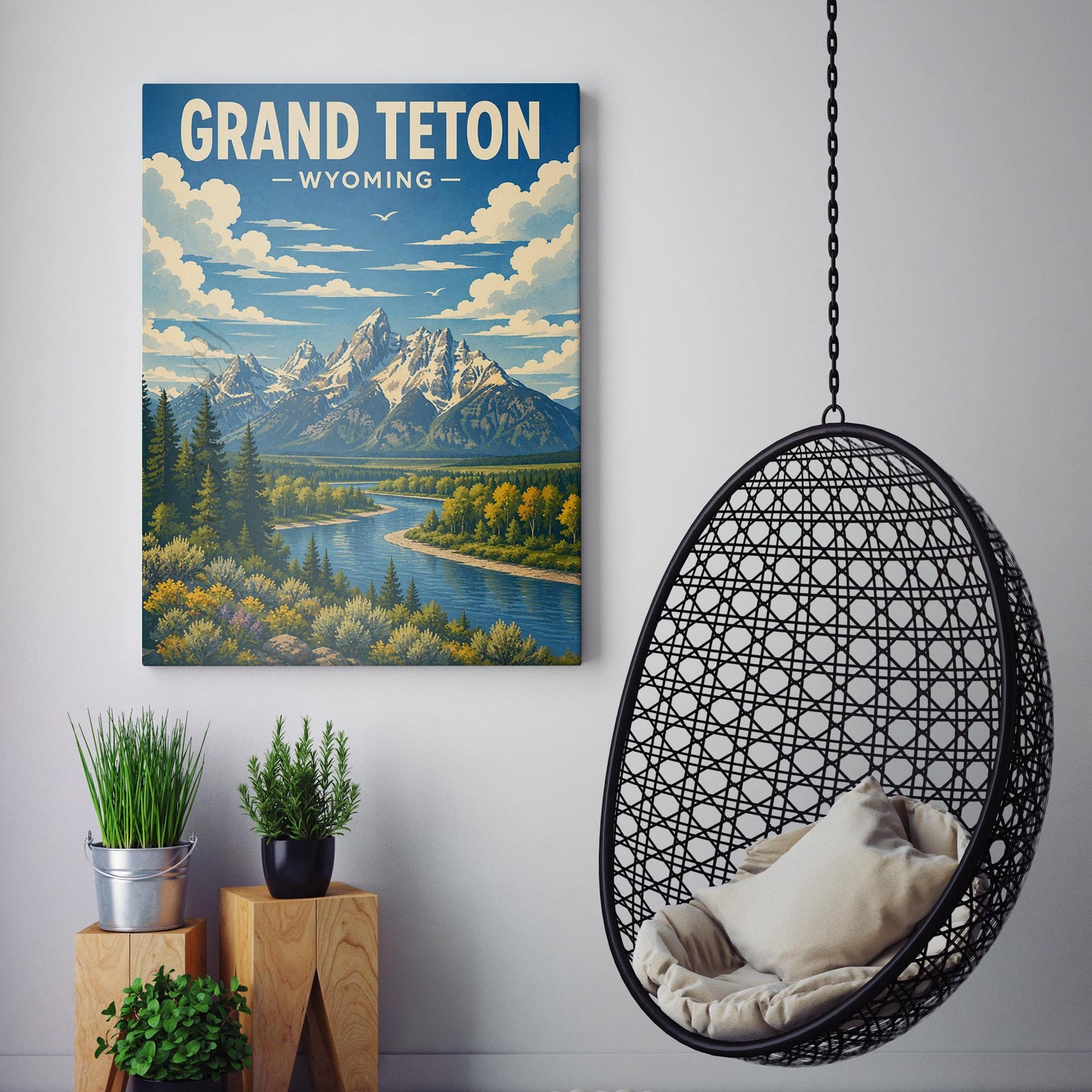 Grand Teton Wyoming Travel Poster