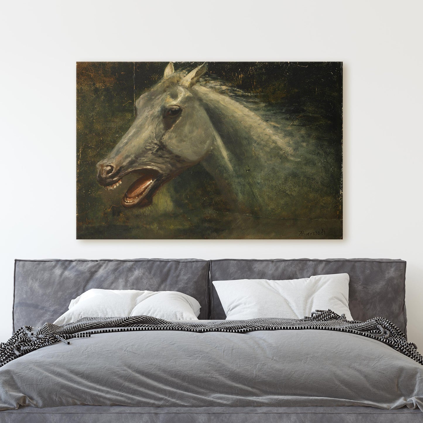 A Wild Stallion by Albert Bierstadt
