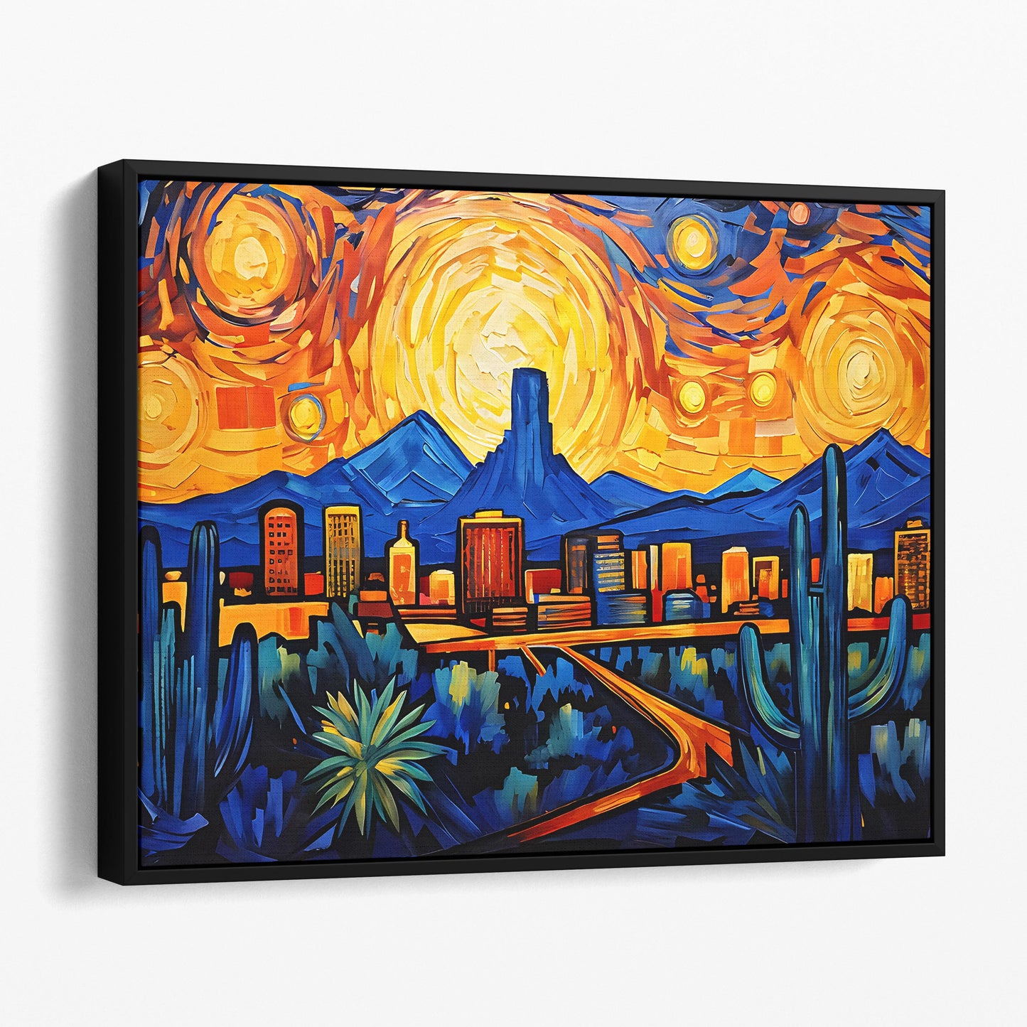 Phoenix Skyline Van Gogh Starry Night