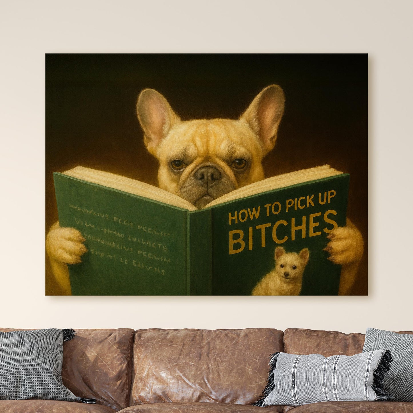 French Bulldog Reading Dating Book