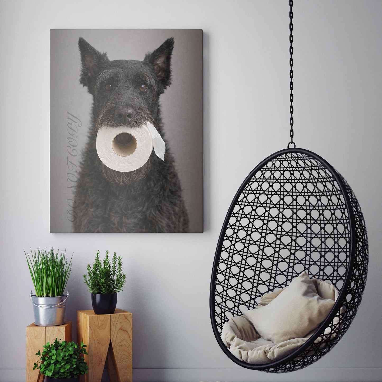 Giant Schnauzer Dog Toilet Paper