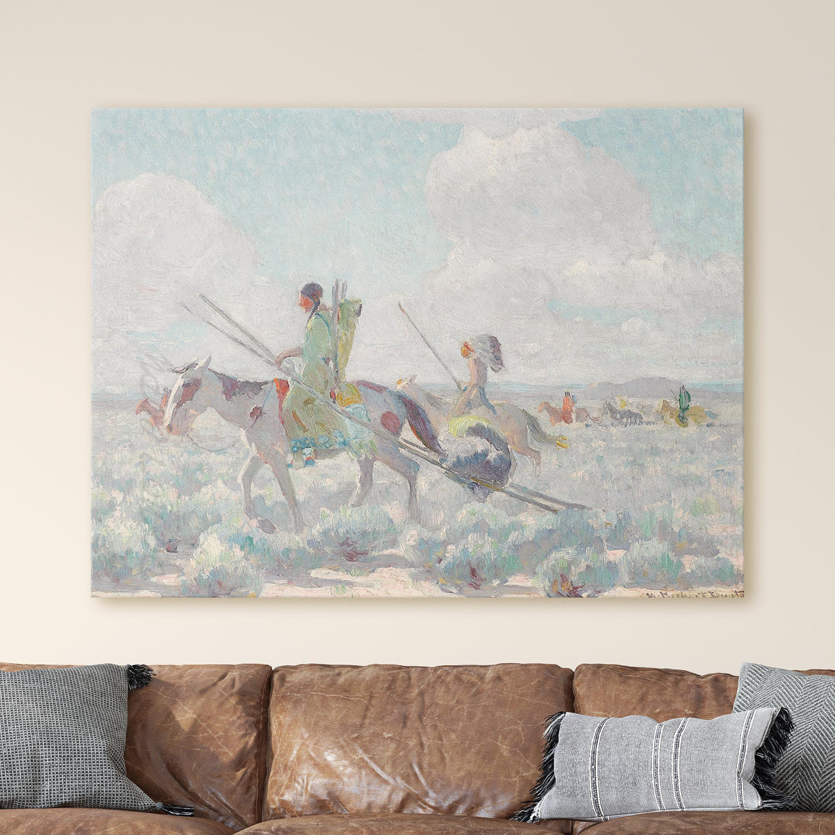 Blackfeet Indians moving to the Buffalo Range