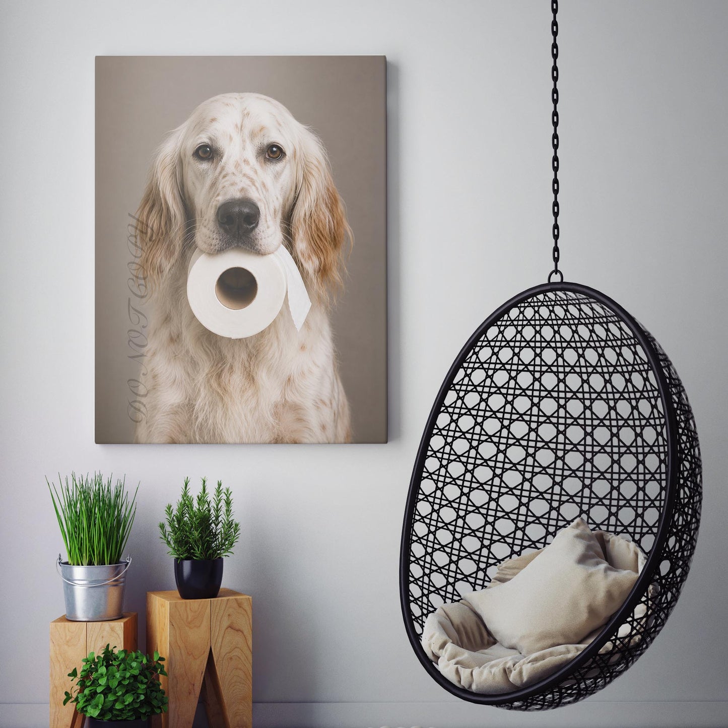 English Setter Dog Toilet Paper