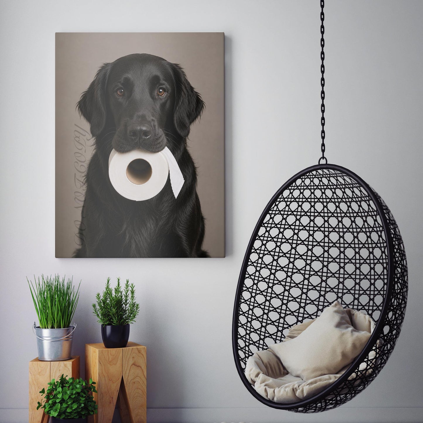 Flat-Coated Retriever Dog Toilet Paper