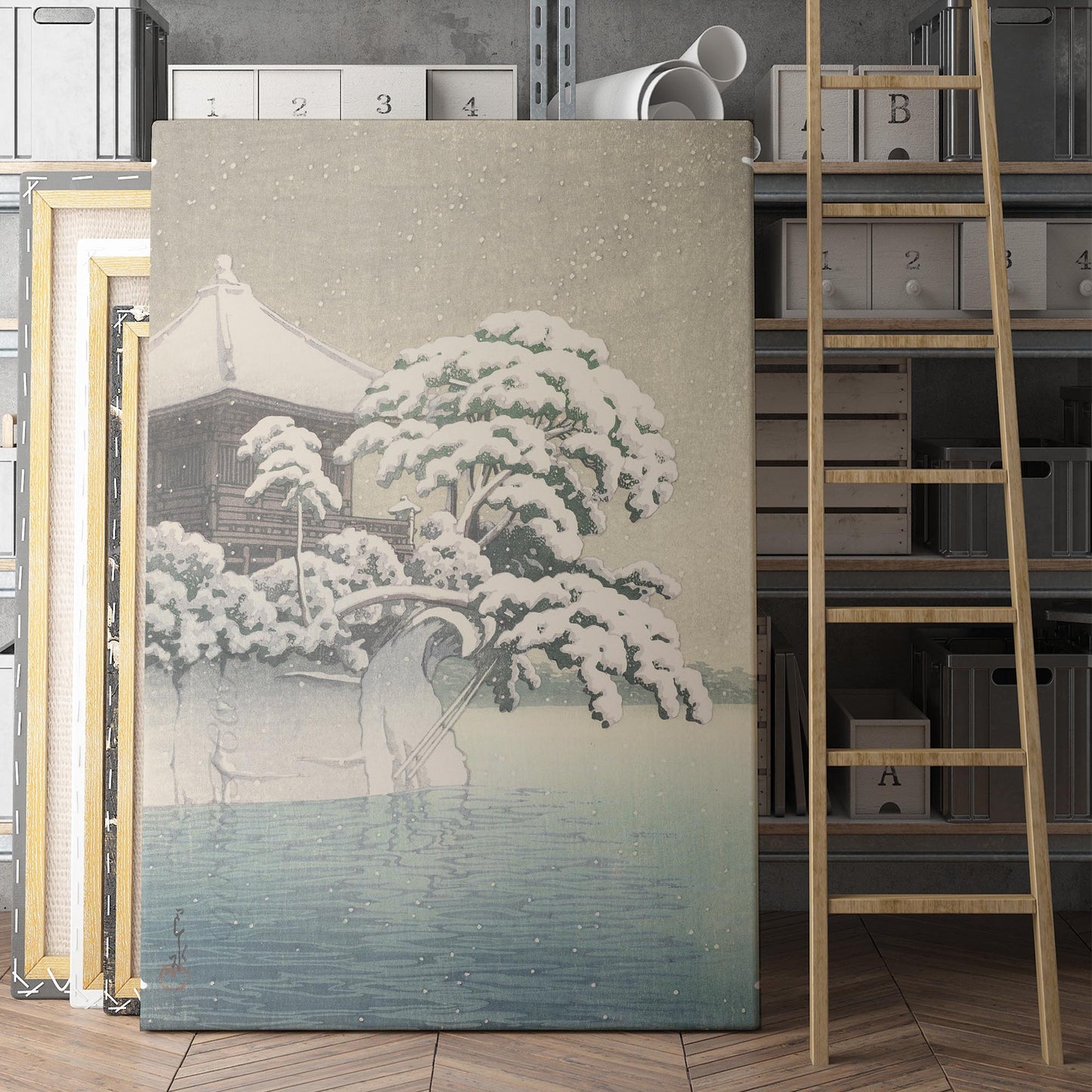Snow at Godaido Temple in Matsushima (1932) - Kawase Hasui
