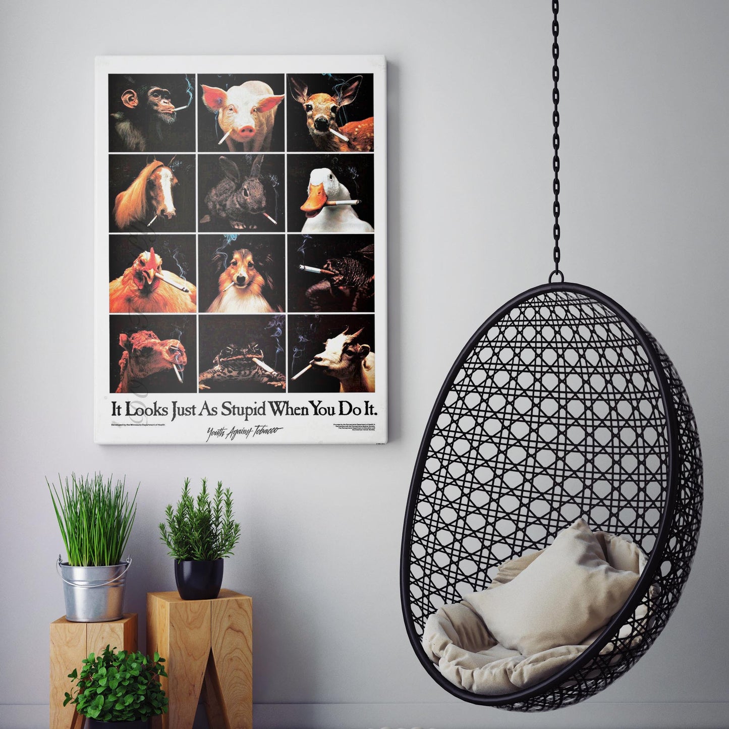 It Looks Just As Stupid When You Do It Animal Smoking Ad