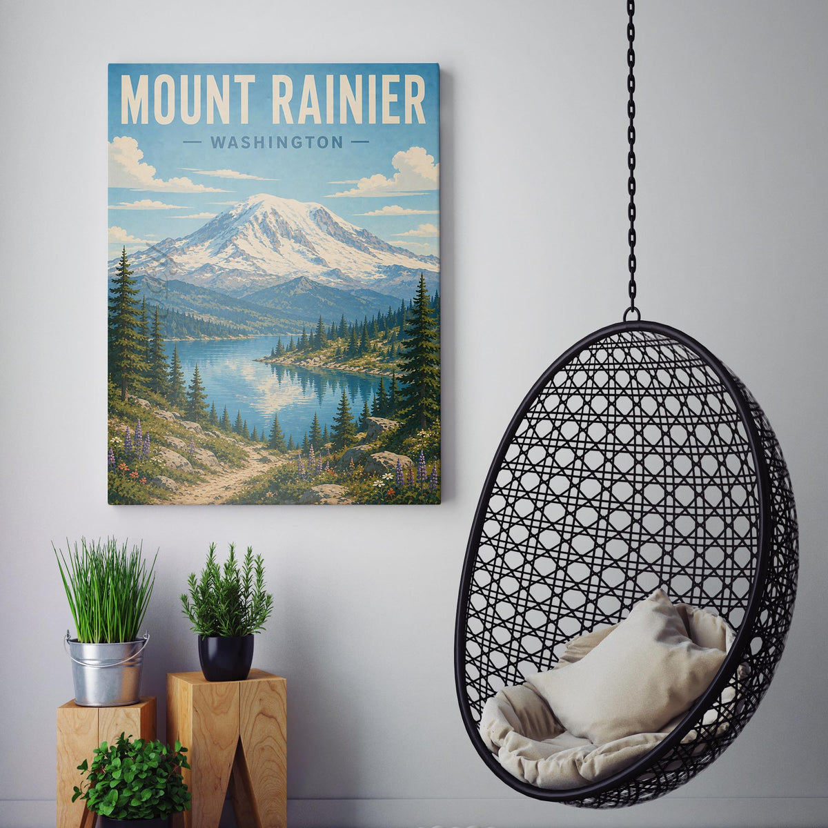 Mount Rainier Washington Travel Poster